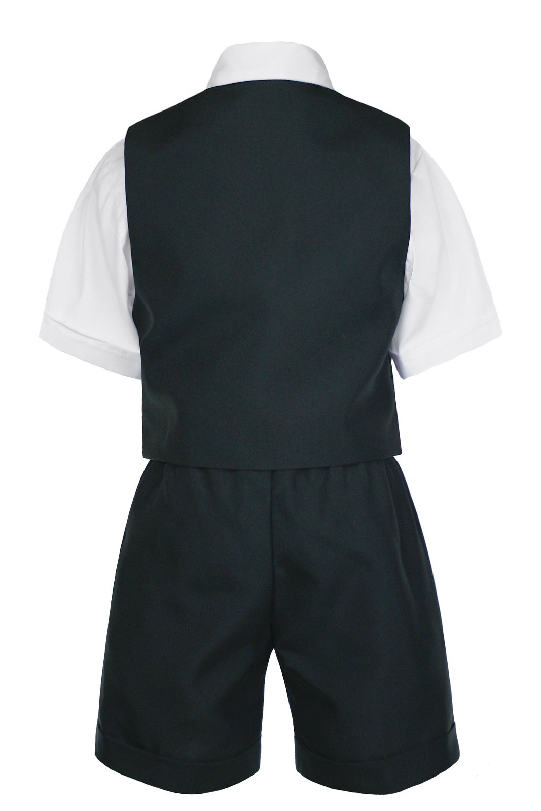6-Piece Baby Boy Formal Suit Set - Black Toddler Shorts, Vest & Bow Tie (Sizes S-4T) | Perfect for Weddings, Parties & Special Occasions