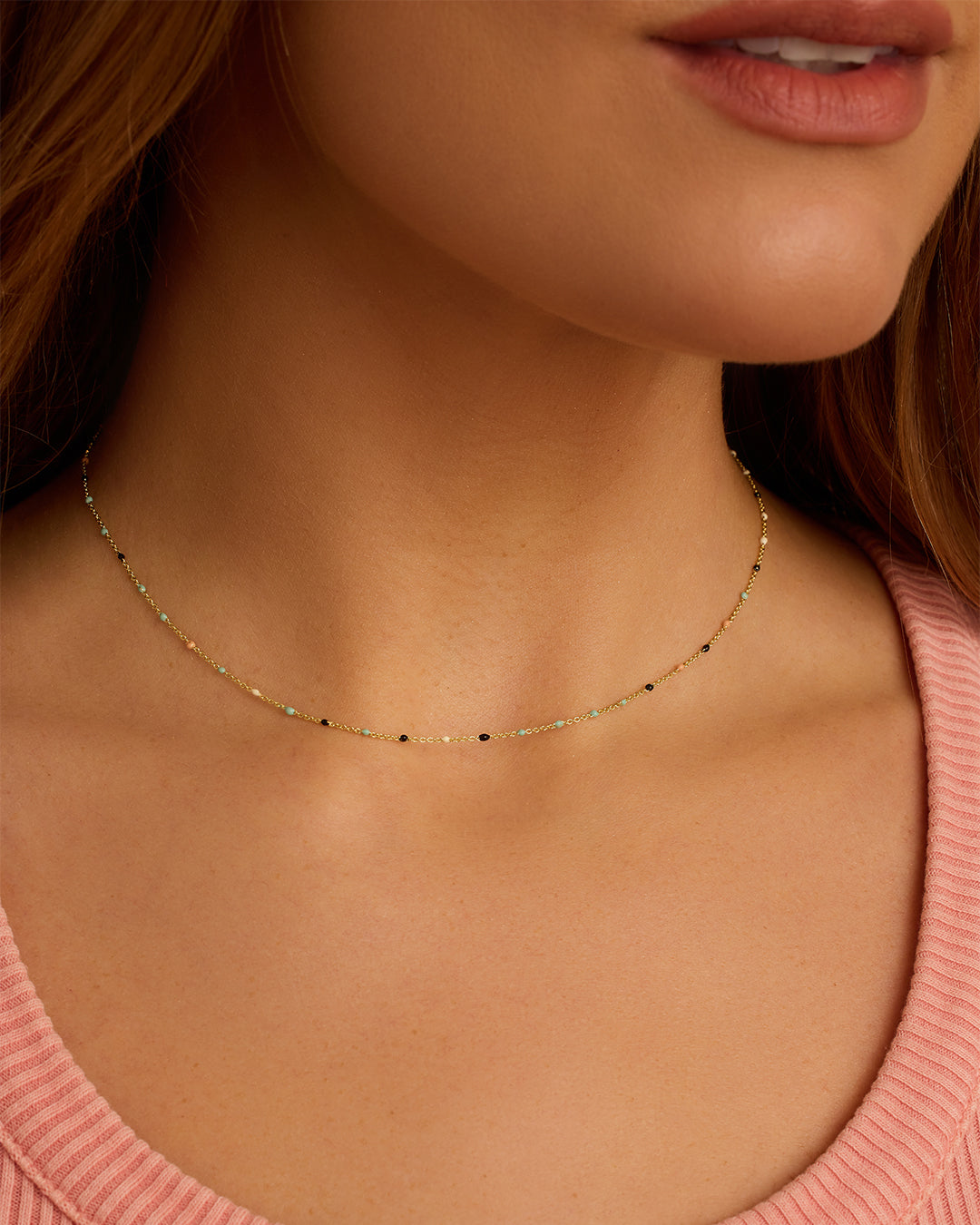 Elegant Capri Short Necklace for Women - Dainty Layering Chain Jewelry - Perfect for Everyday Wear, Date Nights & Gifting