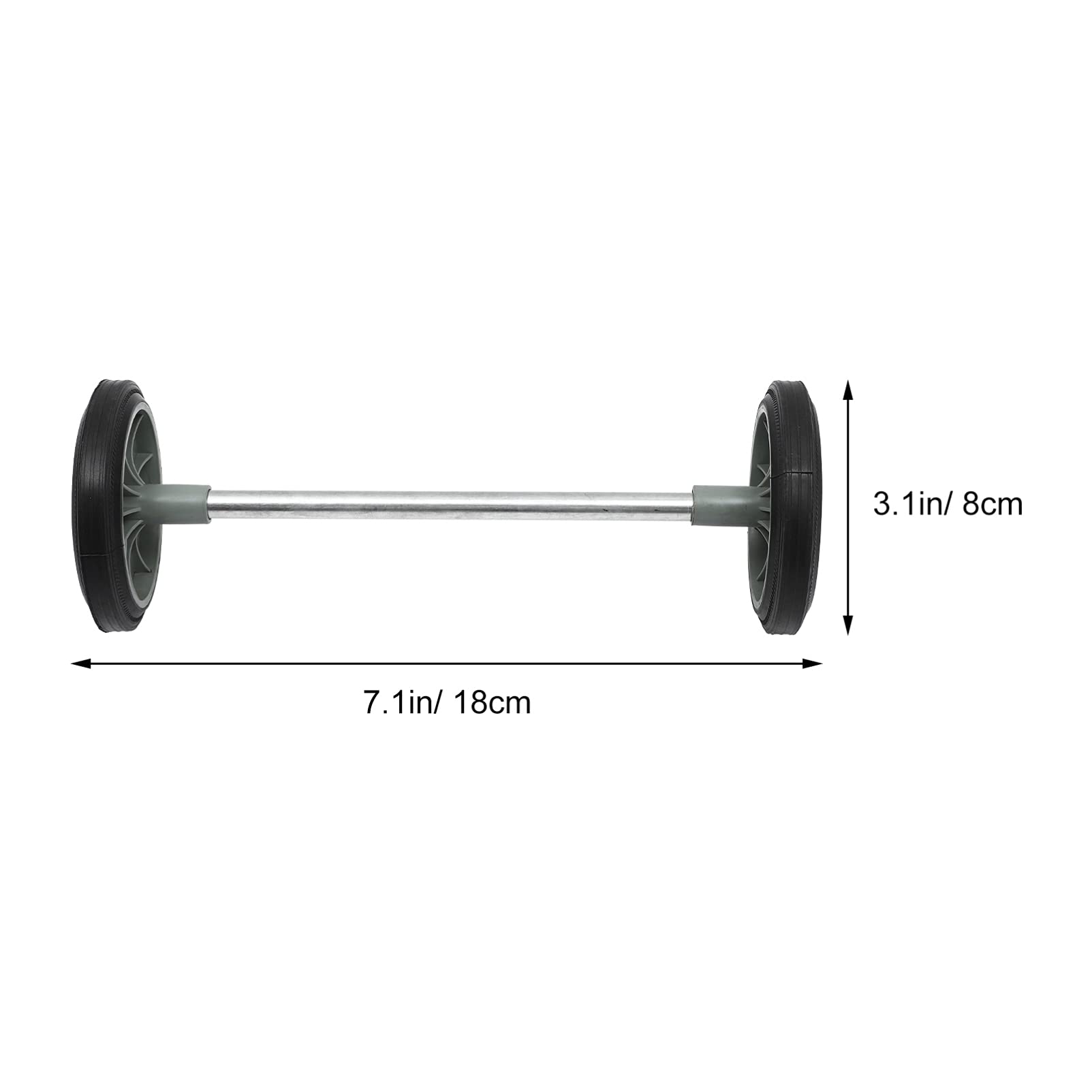 Yardwe Replacement Trash Can Wheels - Hollow Shaft Rubber Garbage Bin Casters for Outdoor Garden, Street & Patio Use - Durable Waste Bin Wheel Parts for Easy Mobility