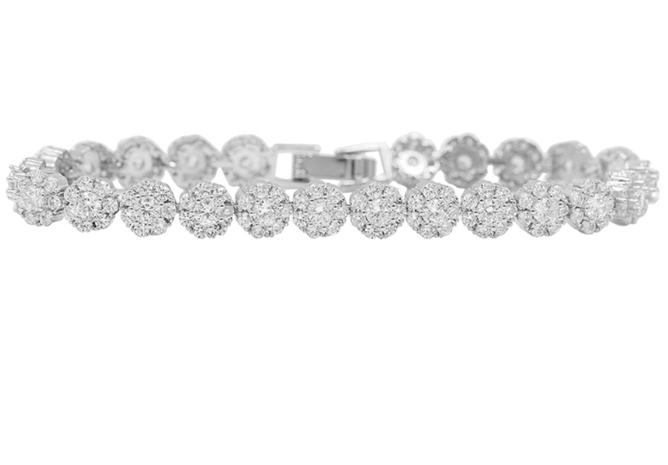 Icy Gworl Tennis Bracelet for Women - Elegant Diamond-Cut Cubic Zirconia Tennis Chain Bracelet | Perfect for Parties, Weddings & Everyday Luxury