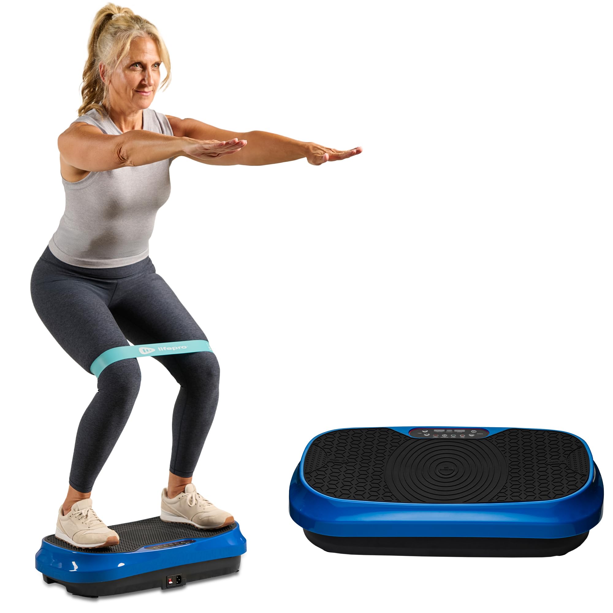 LifePro Waver Mini Vibration Plate Exercise Machine - Portable Whole Body Vibration Platform for Home & Travel Workout - Supports Up to 260lbs - Perfect for Weight Loss, Muscle Toning & Recovery