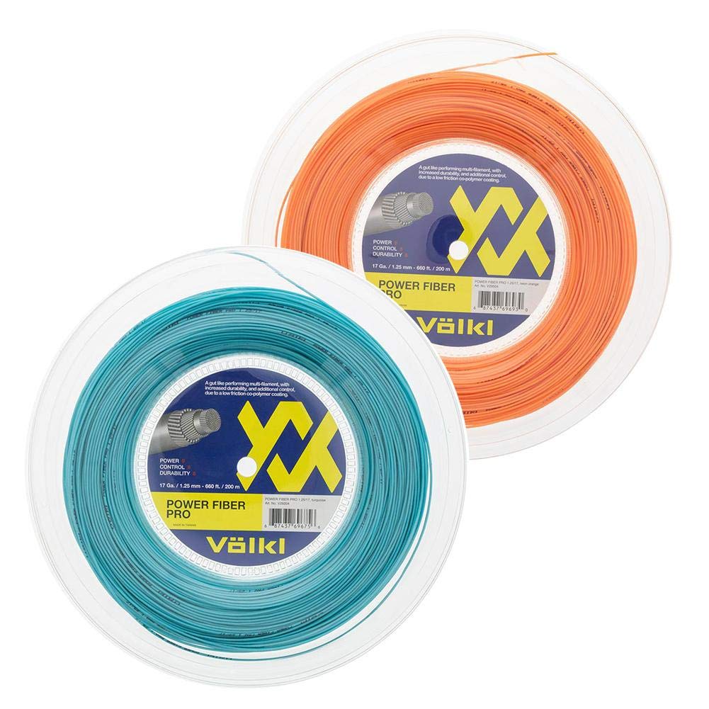 Volkl Power Fiber Pro Tennis Racquet String - Premium Multifilament for Durability, Feel & Control | Perfect for Competitive Play & Recreational Tennis