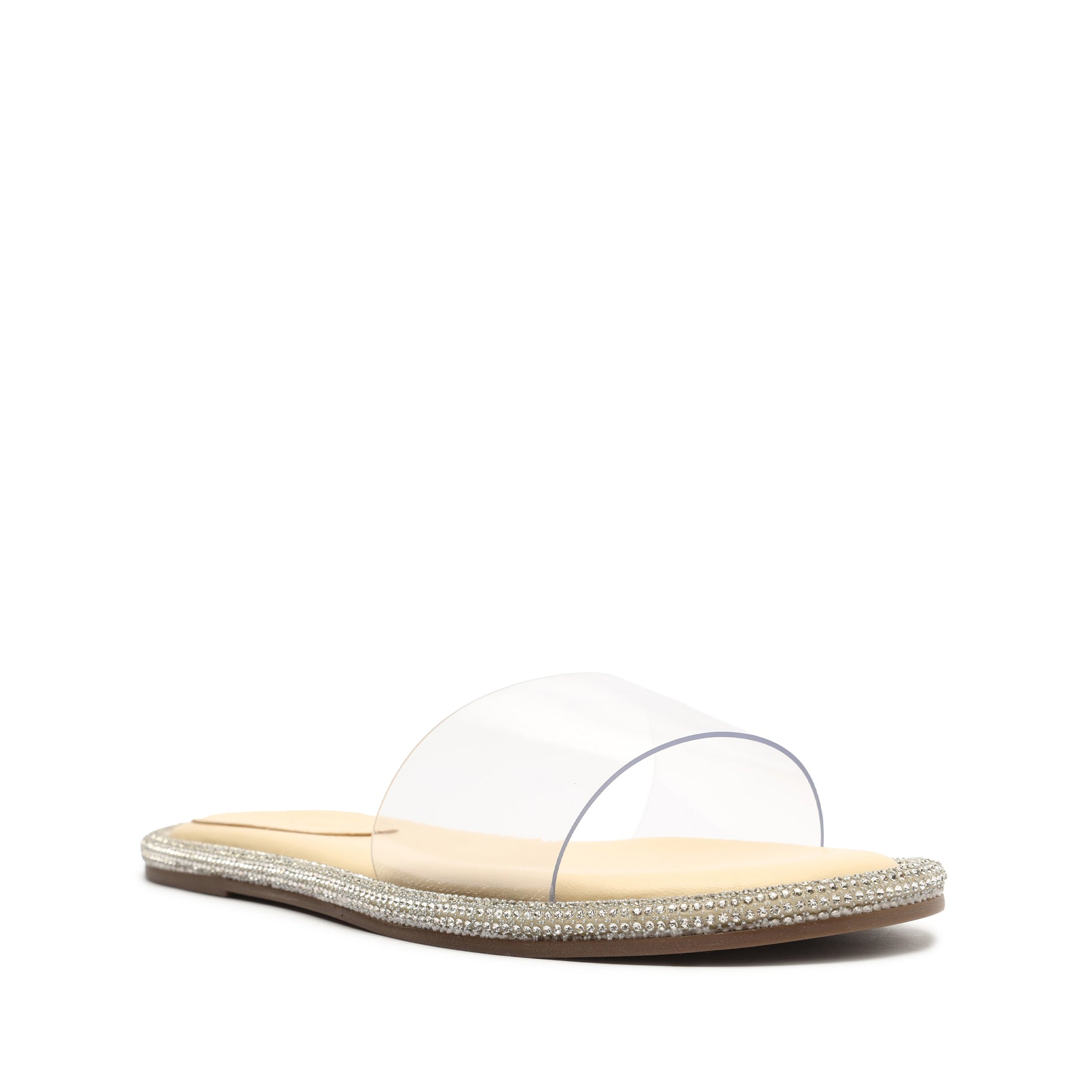 Alcina Women's Vinyl Sandals with 0.99 Inch Heel - Comfortable Flat Shoes for Casual Wear, Beach, and Summer Outfits