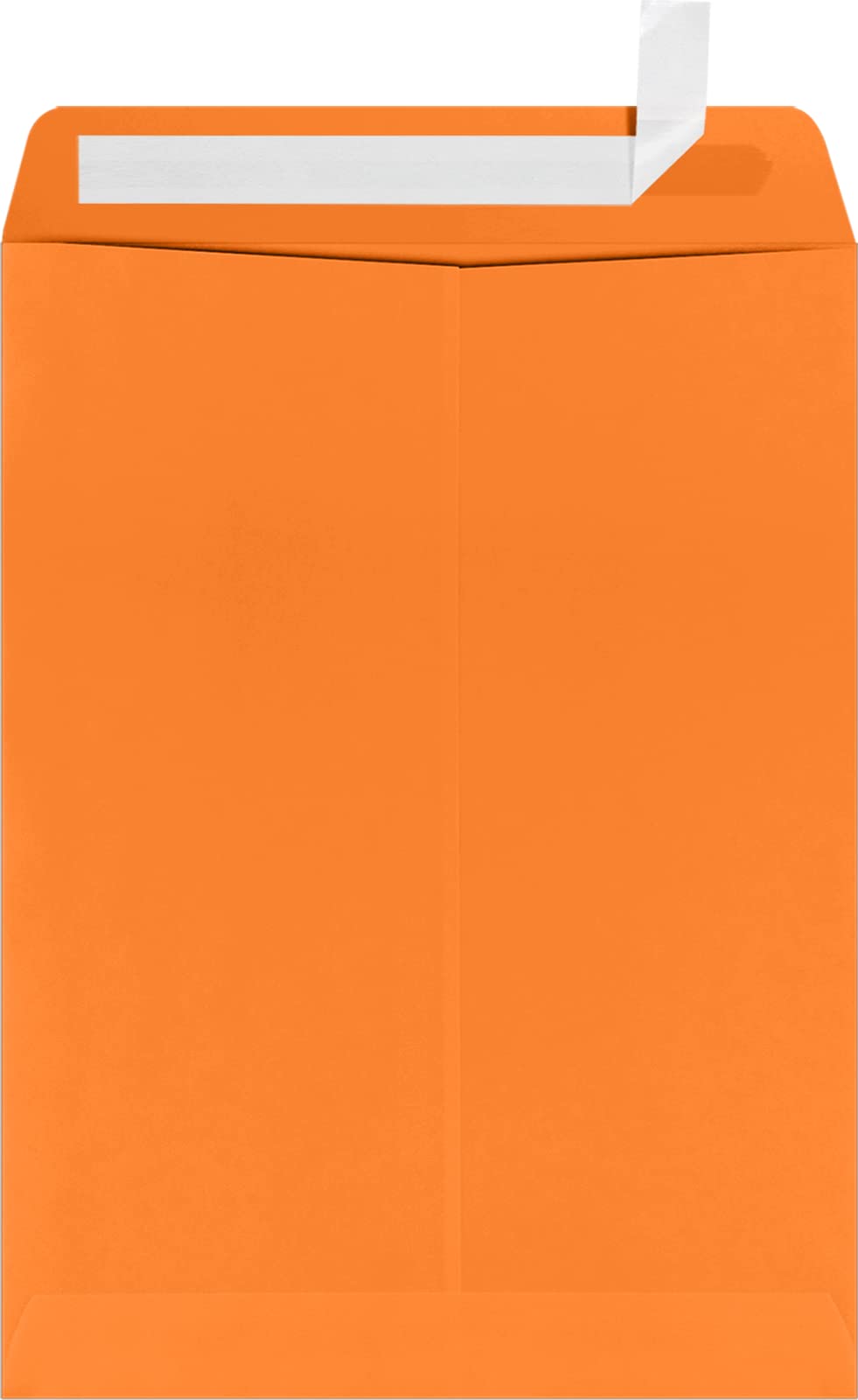 LUXPaper 9 x 12 Inch Open End Window Envelopes - Peel & Press Self Seal - Mandarin Orange Color - 80lb Text Weight - Pack of 500 - Perfect for Business Mailing, Invoices, and Office Documents