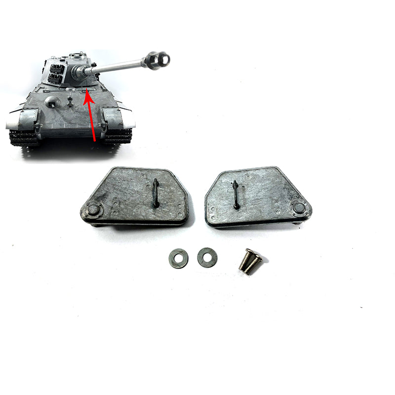 1/16 Scale German King Tiger RTR RC Tank Metal Turret Escape Hatch Cupola Cover Upper Hull Hooks Ventilator Spare Parts - Perfect for Model Tank Enthusiasts & Military Collectors
