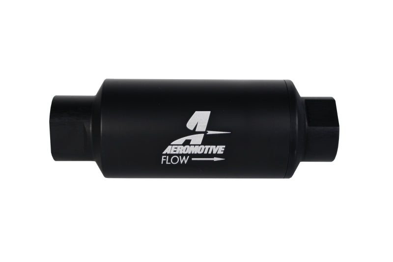 Aeromotive AN 10 Inline Fuel Filter with 10 Micron Microglass Element - High Performance Fuel Filtration for Racing, Marine & Automotive Applications