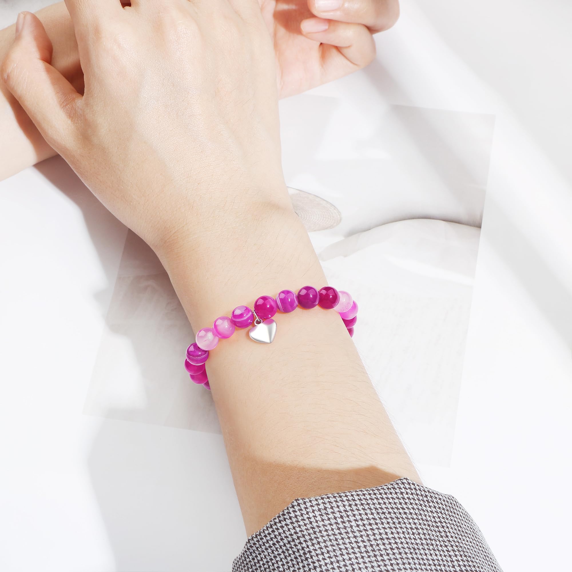 JoycuFF Natural Stone Bracelet - Elegant Birthday Gifts for Women & Girls (Ages 13-80) | Handmade Jewelry for Birthdays, Anniversaries & Special Occasions | Perfect for Daily Wear, Parties & Gift Giving