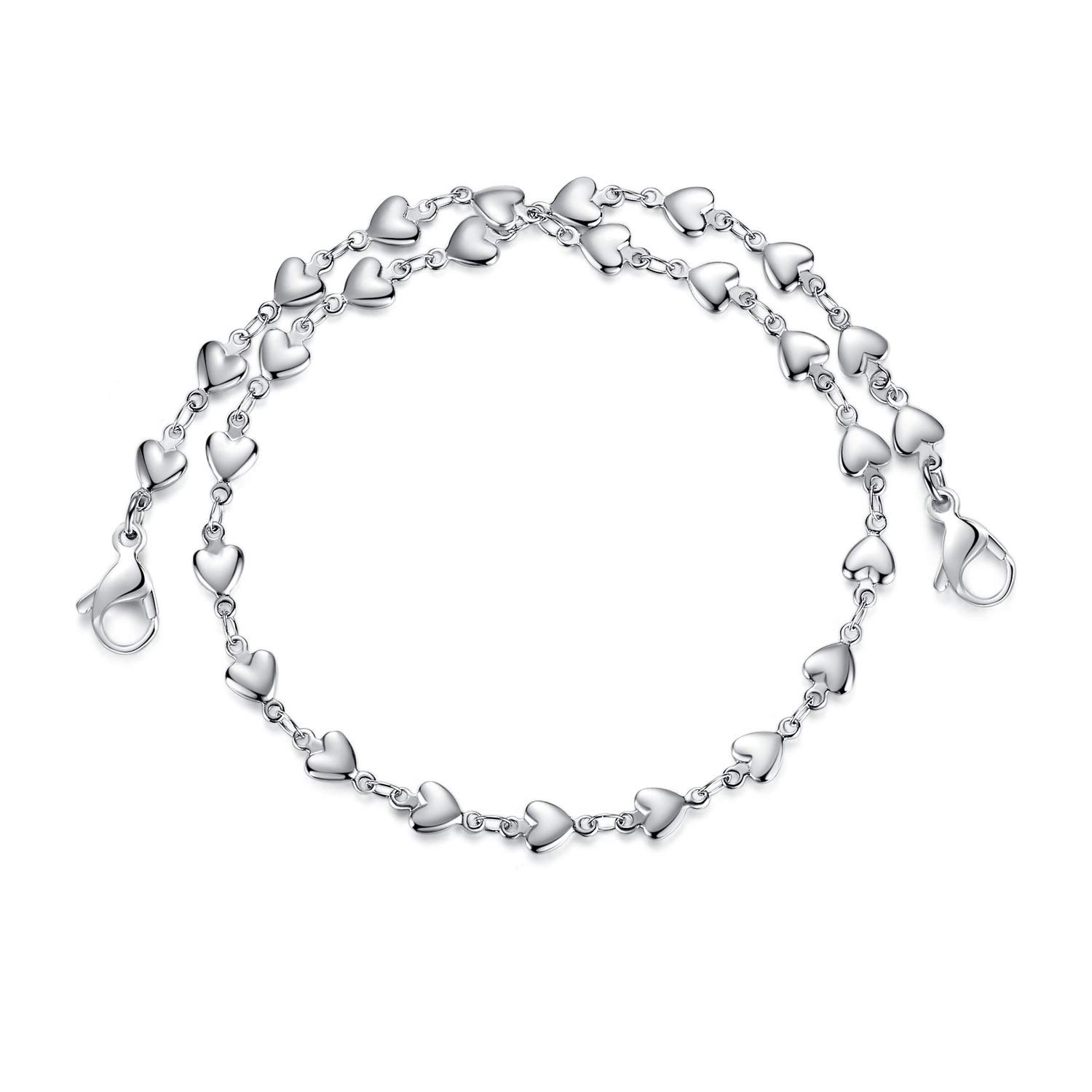 LinnaLove Heart Link Stainless Steel Medical ID Bracelet - Interchangeable Charms for Women & Men - Perfect for Allergies, Diabetes & Emergency Medical Alert (Ideal for Daily Wear & Travel)
