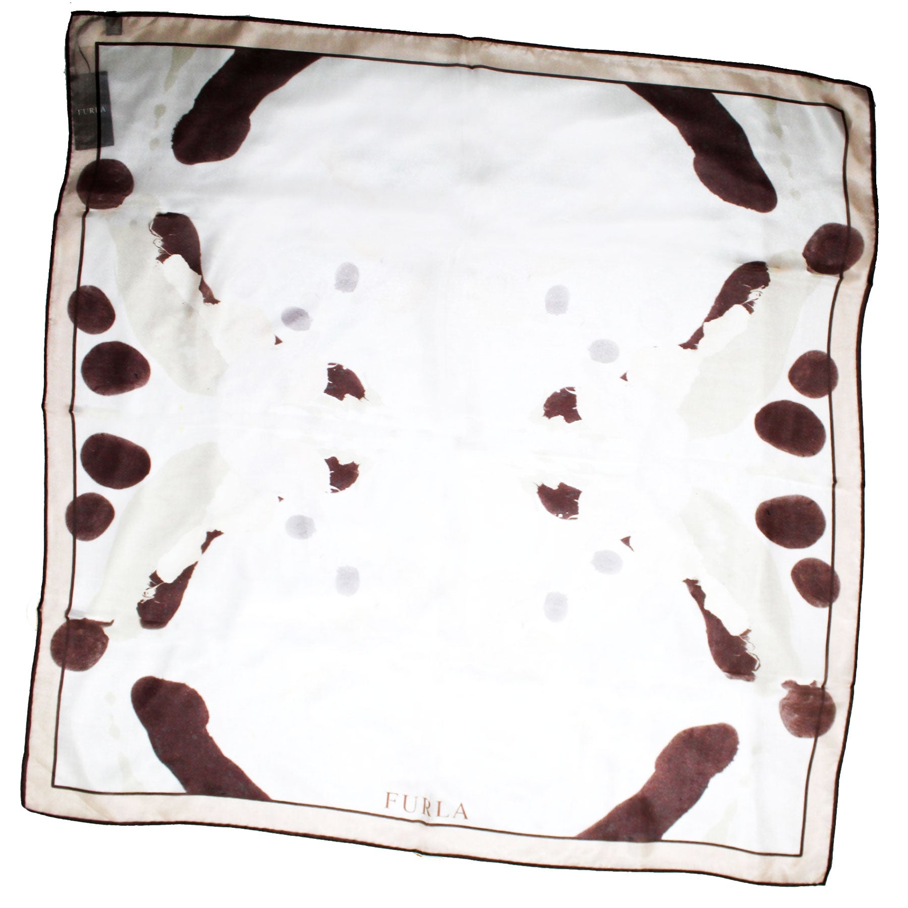 Furla Light Pink & Cream Silk Square Scarf - Premium Lightweight Fashion Accessory for Women | Perfect for Office, Parties & Gift Giving