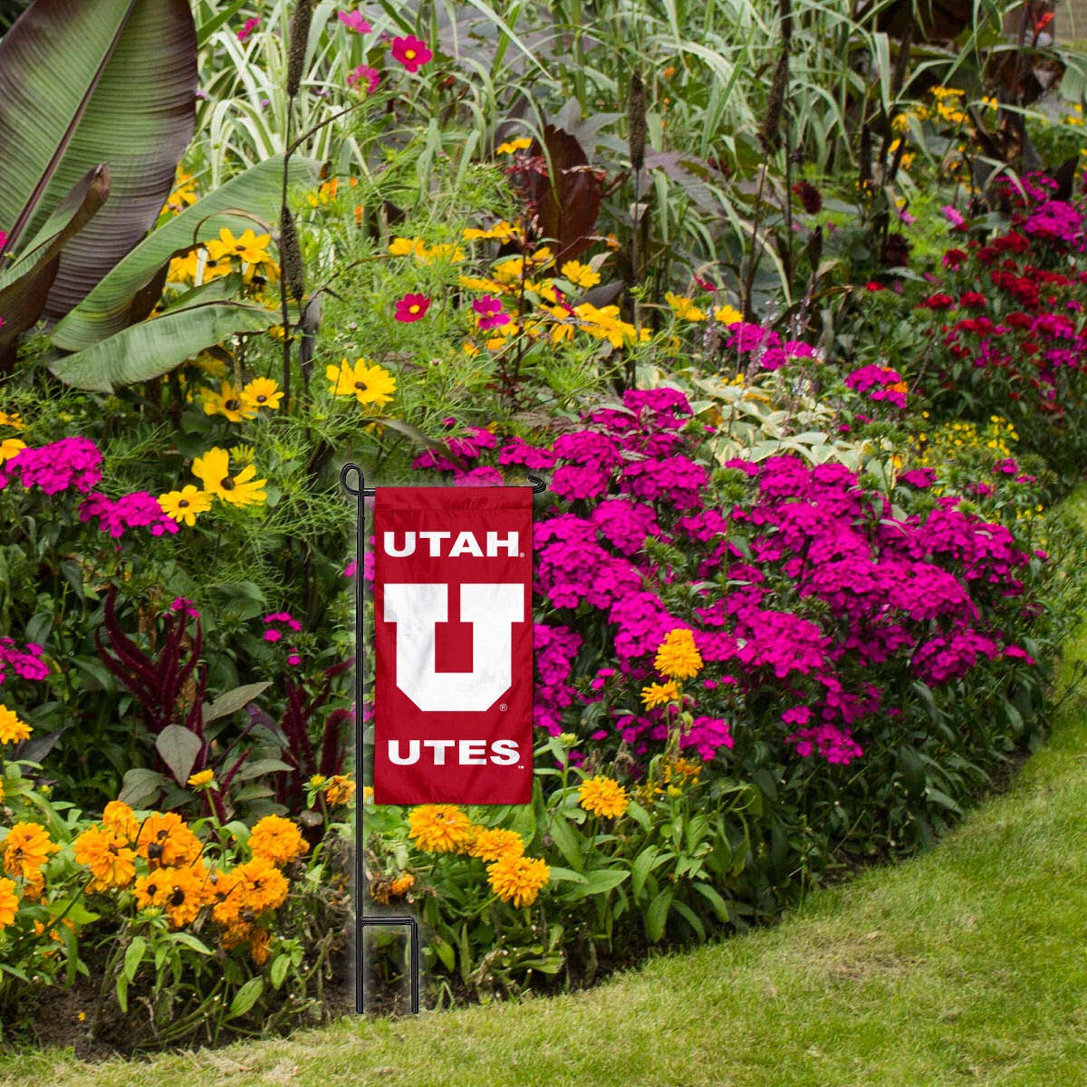 Utah Mini Garden & Flower Pot Flag Topper - College Flags & Banners Co. | Perfect for Home Decor, Garden Markers & College Pride Displays