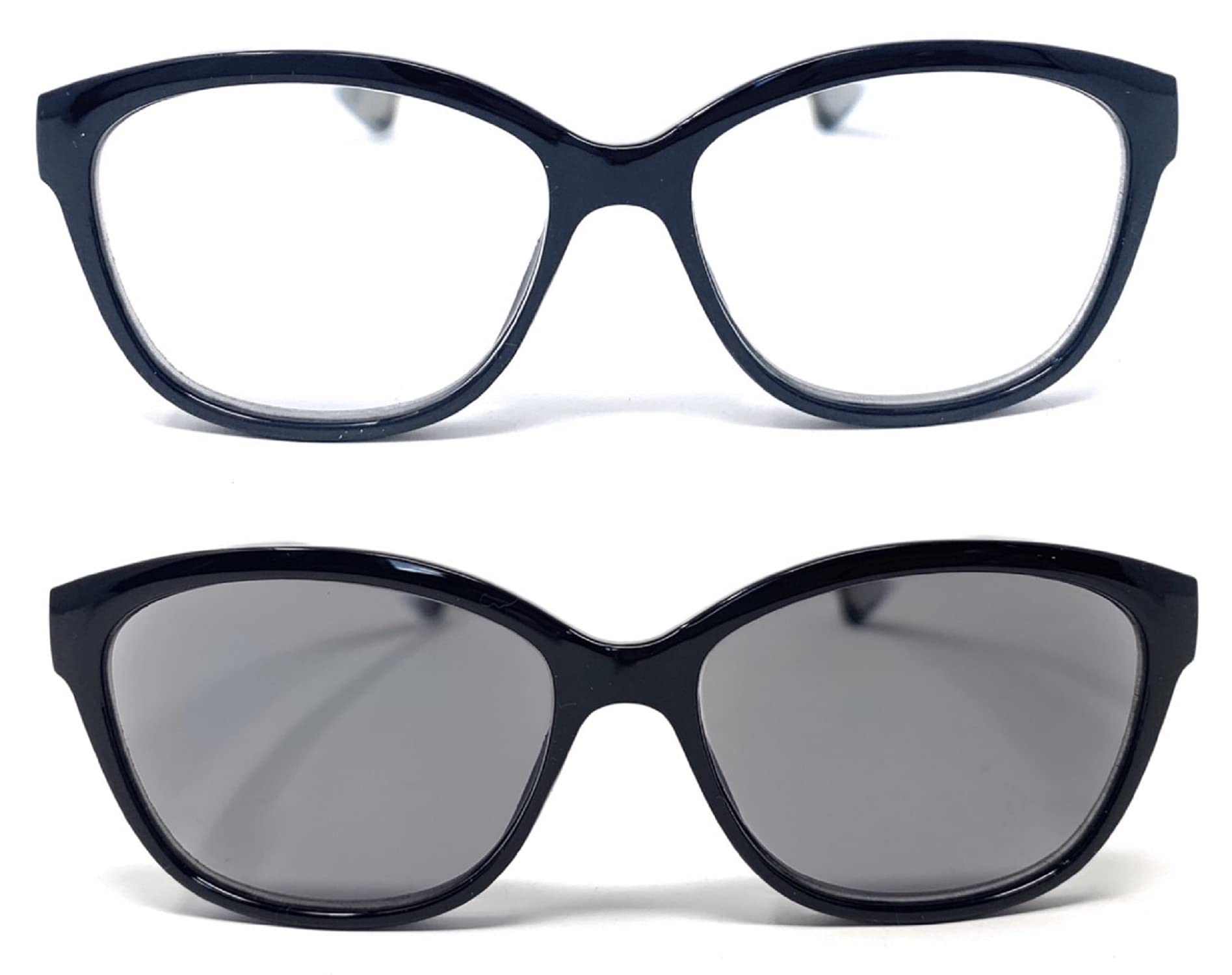 Photochromic Reading Glasses for Women - Light Adjusting Transition Lenses - Stylish Readers & Sunglasses Combo for Indoor/Outdoor Use