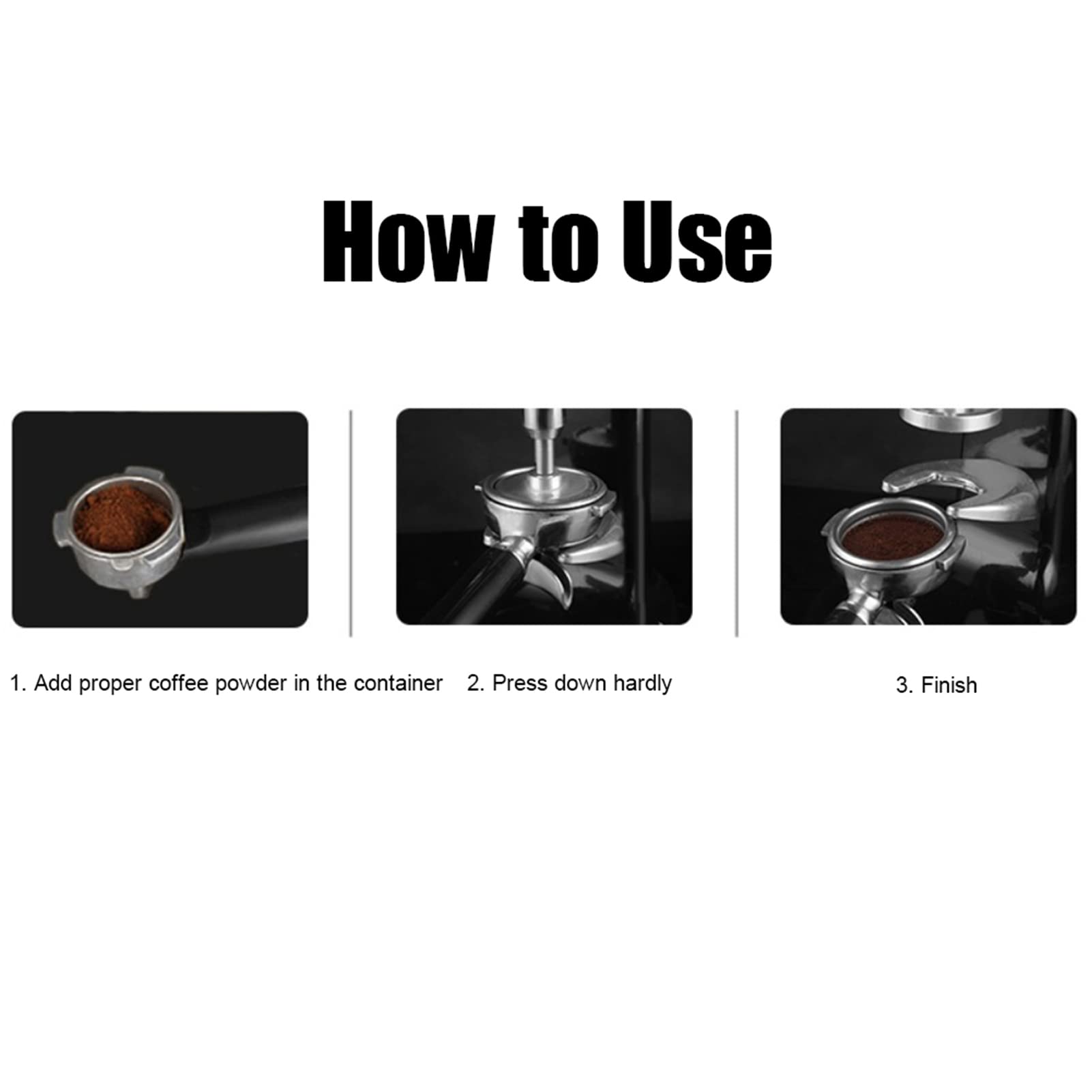 Professional Stainless Steel Coffee Tamper & Distributor - Manual Espresso Press Tool for Baristas, Coffee Shops & Home Use | Perfect for Leveling & Tamping Grounds for Rich Espresso Extraction