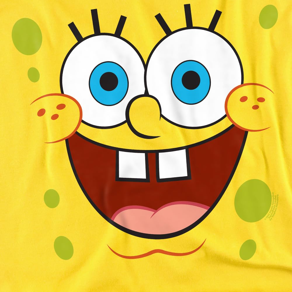 Popfunk Classic SpongeBob Goofy Smile Unisex Adult T-Shirt | Cartoon Graphic Tee for Men & Women | Casual Wear, Cosplay, Gift Idea