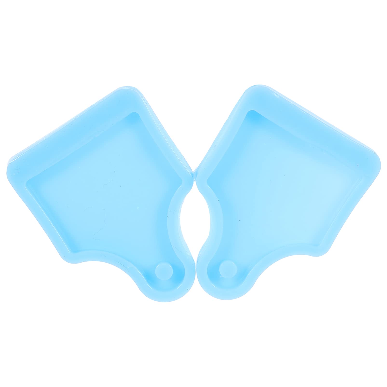 Hemoton 2-Pack Silicone Keychain Molds for DIY Crafting - Pendant & Keychain Making Kit - Reusable Handmade Jewelry Molds for Resin, Epoxy, Polymer Clay - Perfect for DIY Gifts, Party Favors & Craft Projects