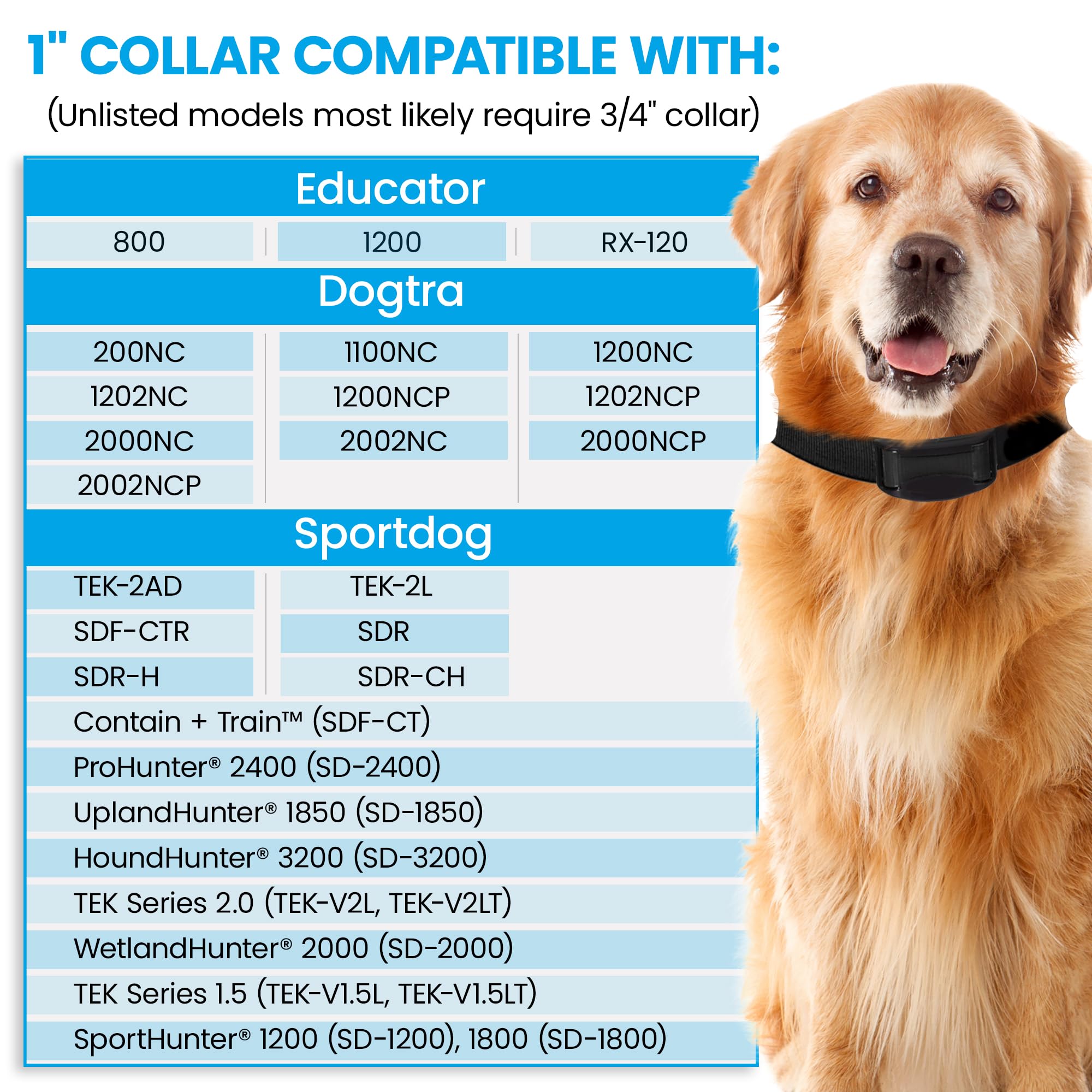 Replacement Strap for Shock Collar & Invisible Fence Collar - 3/4