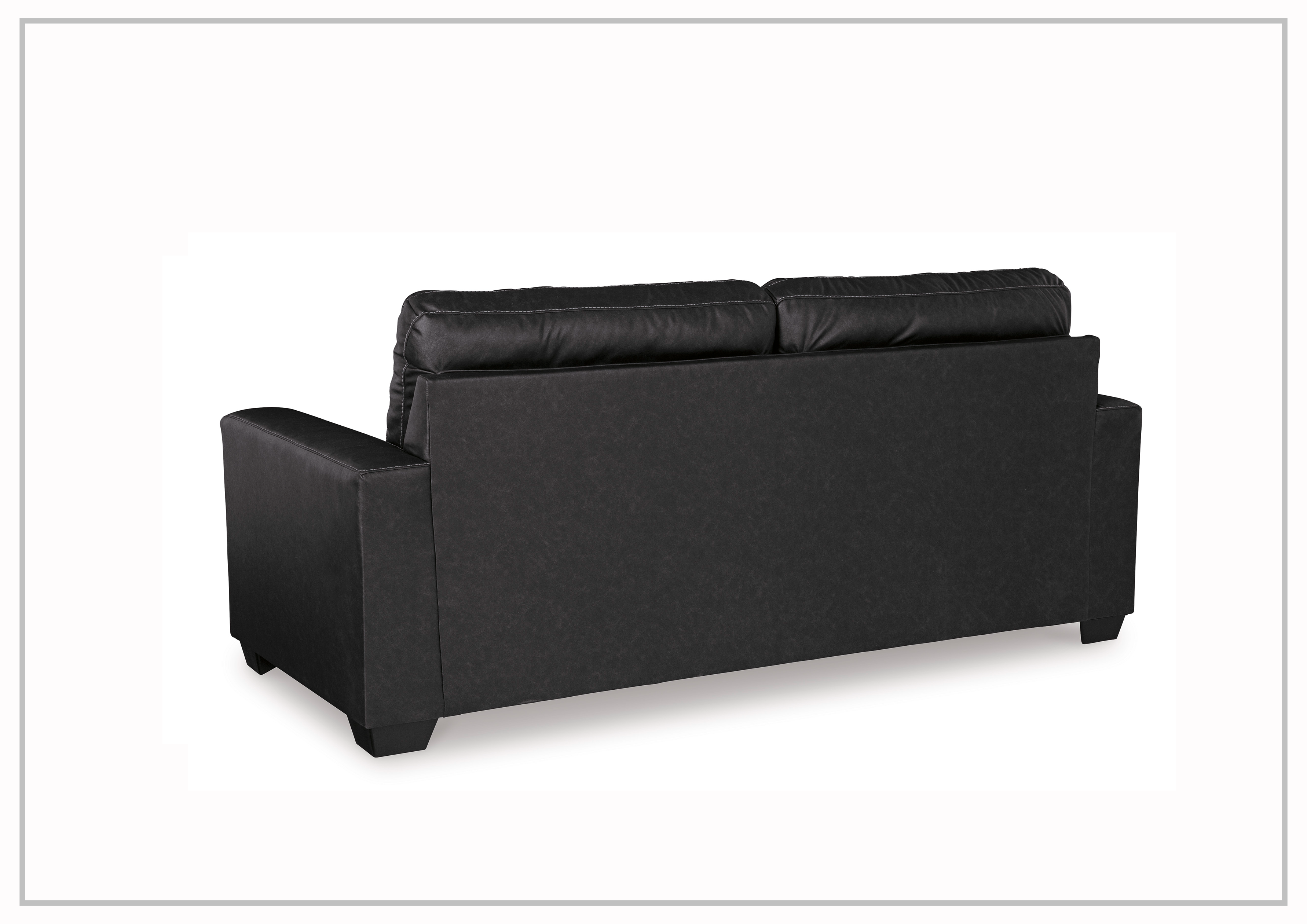 Gio Italia Bellagio Fabric Queen Faux Leather Sleeper Sofa Bed - Convertible Comfortable Modern Sofa for Small Spaces, Living Room, Guest Room & Apartment