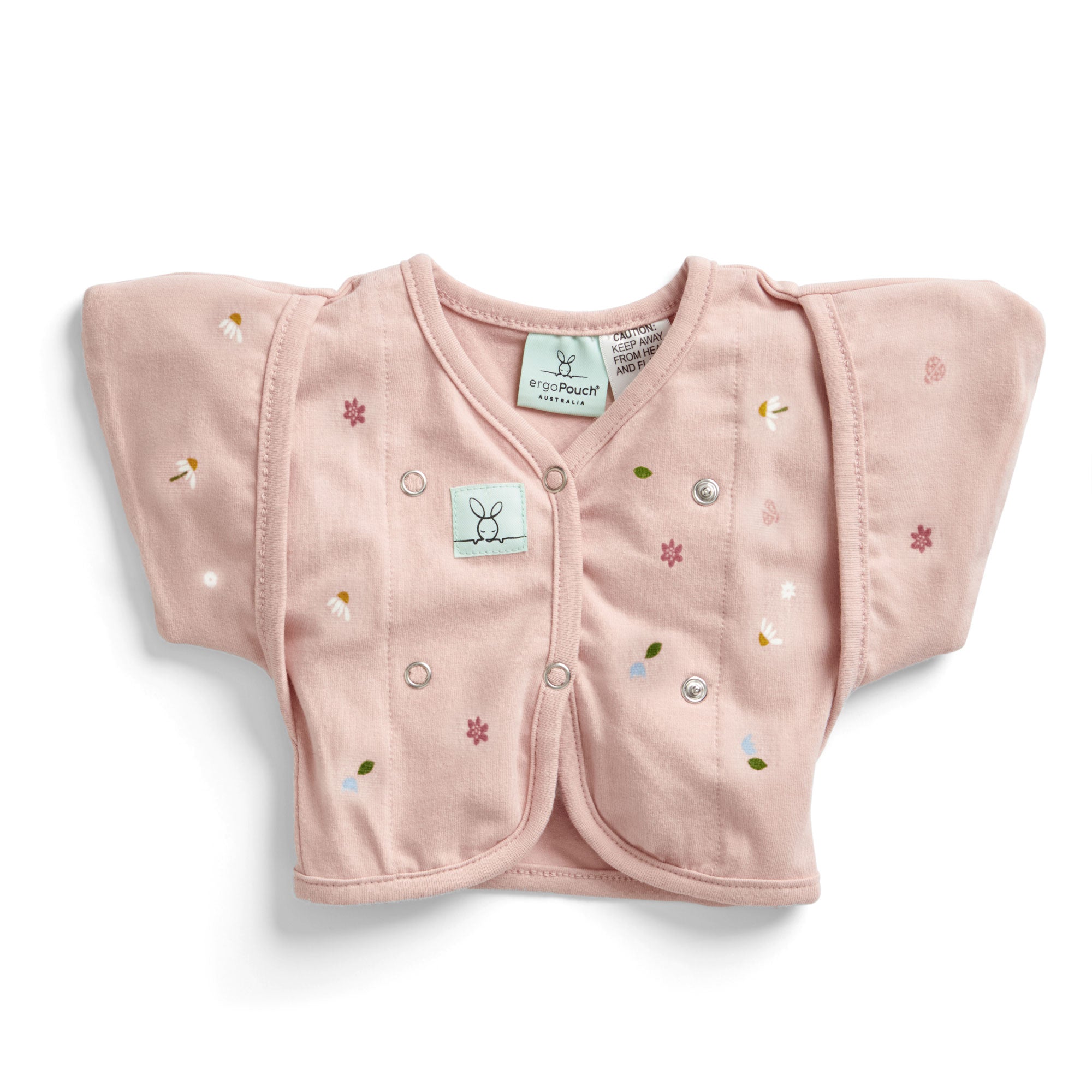 ergoPouch Butterfly Cardi Swaddle 0.2 TOG - Lightweight Baby Wrap for Newborns - Perfect for Nursery, Daycare & On-the-Go Comfort