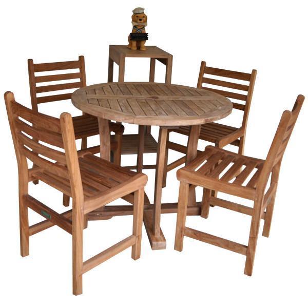 Windham 5-Piece Dining Set - Modern Wooden Table & Chairs for Kitchen, Dining Room, or Outdoor Patio - Perfect for Family Meals & Entertaining Guests