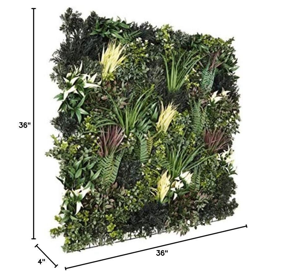 Nearly Natural 3ft x 3ft UV Resistant Artificial Green Wall Panel with Realistic Ferns - Perfect for Indoor & Outdoor Home Decor, Office Spaces, and Privacy Screening
