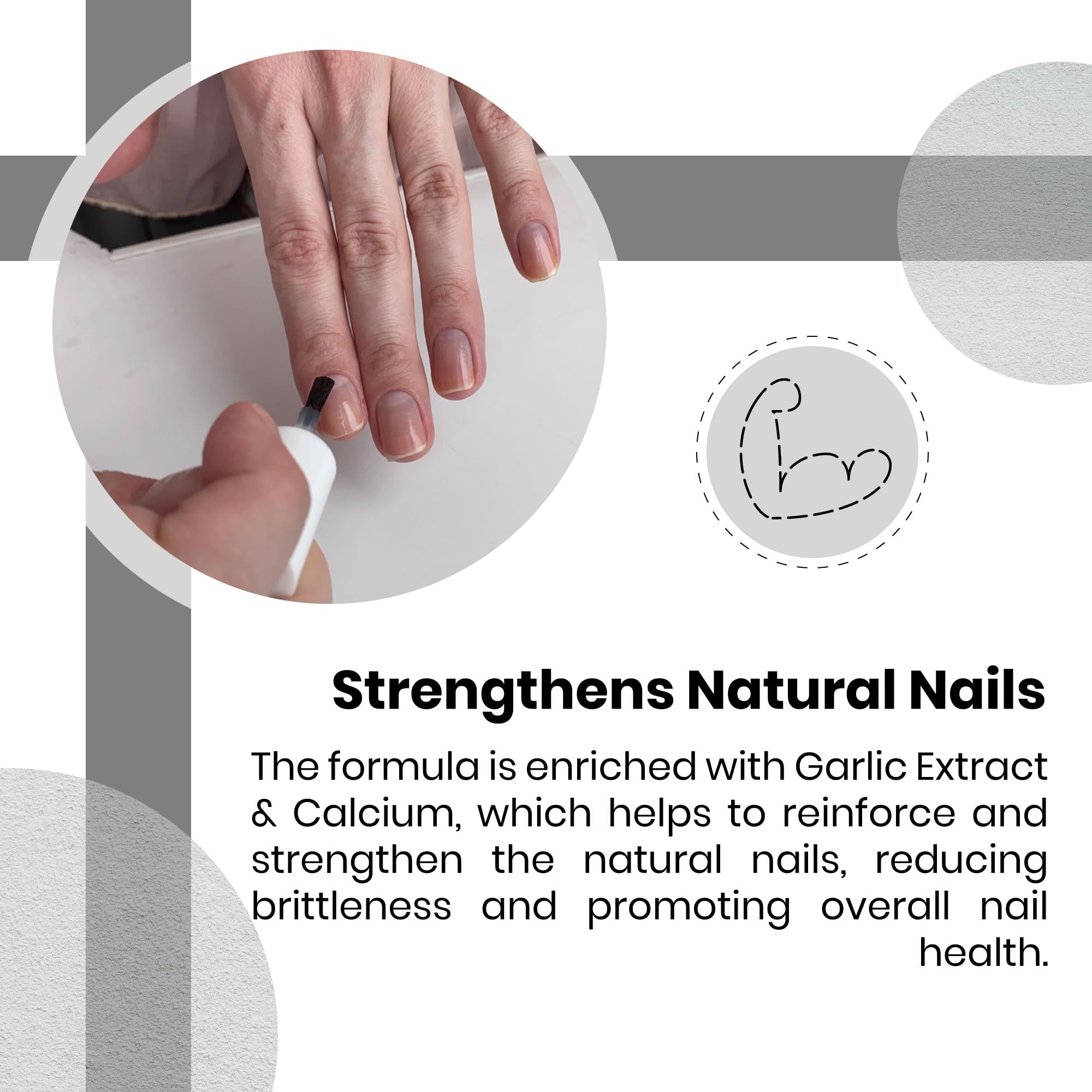 Mia Secret Professional Nail Growth Treatment with Garlic Extract (0.5oz) - Strengthen & Repair Brittle Nails for Healthy Growth - Perfect for Salon Use & At-Home Manicures