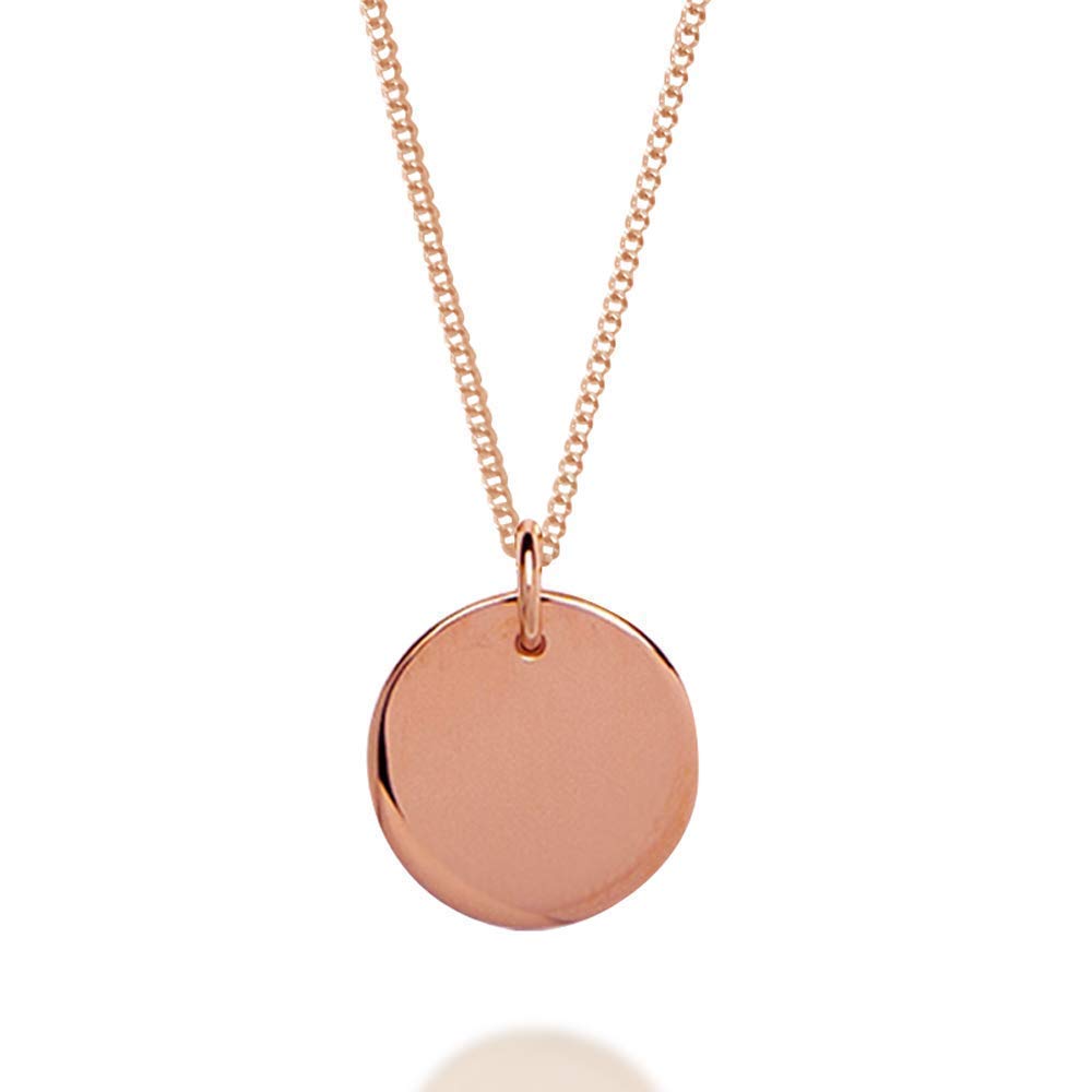 Rose Gold Halo Disc Pendant Necklace for Women - Elegant Jewelry Gift for Her, Mom, Daughter, Girlfriend, Wife | Perfect for Birthday, Anniversary, Valentine's Day & Special Occasions