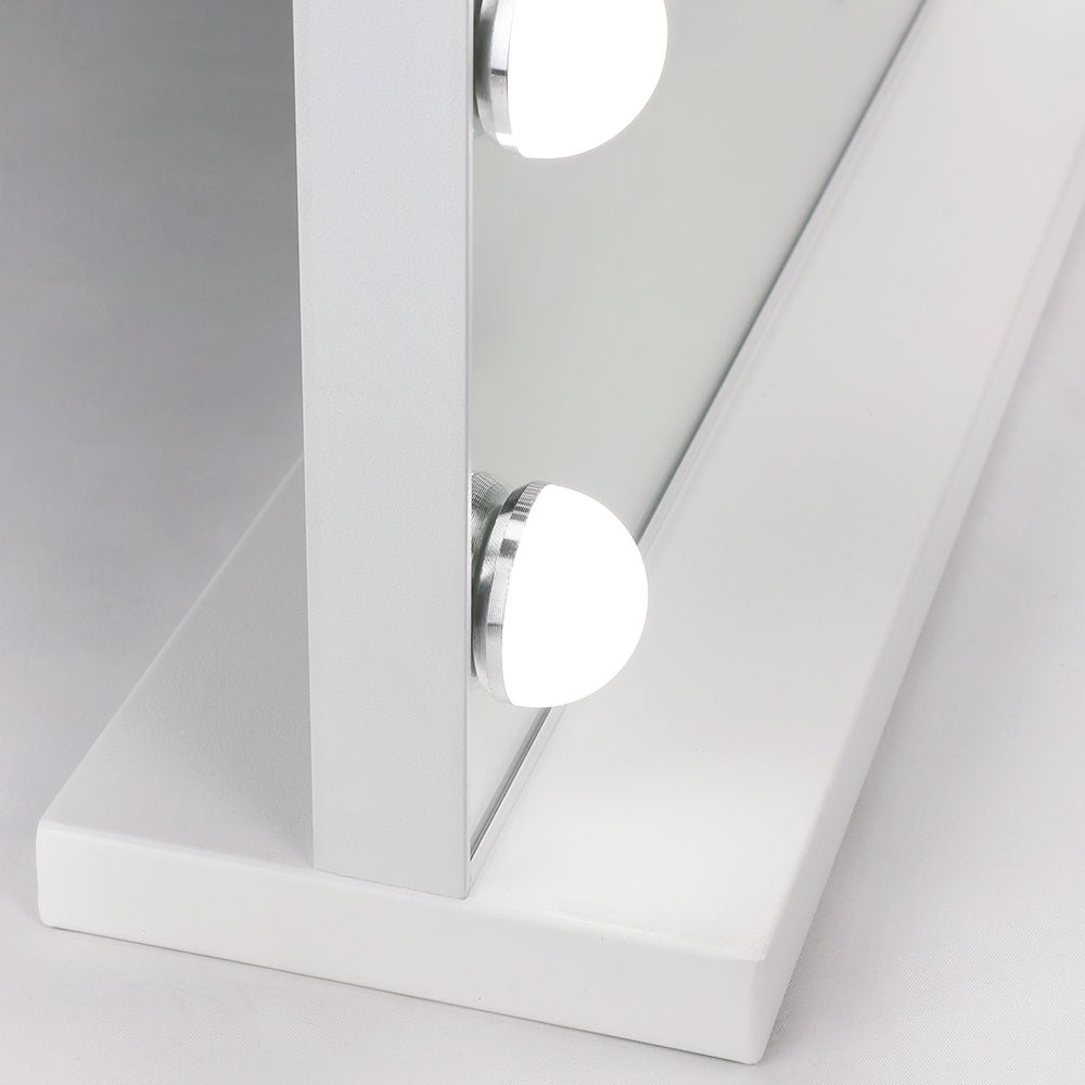 Depuley 23 x 18 Inch LED Vanity Mirror with Lights - Large Dimmable Makeup Mirror with Smart Touch Control, USB Powered & 15 Adjustable LEDs - Perfect for Dressing Room, Bedroom, Tabletop (White, 58 x 44 cm) - Ideal for Makeup Application, Skincare Routine & Home Decor