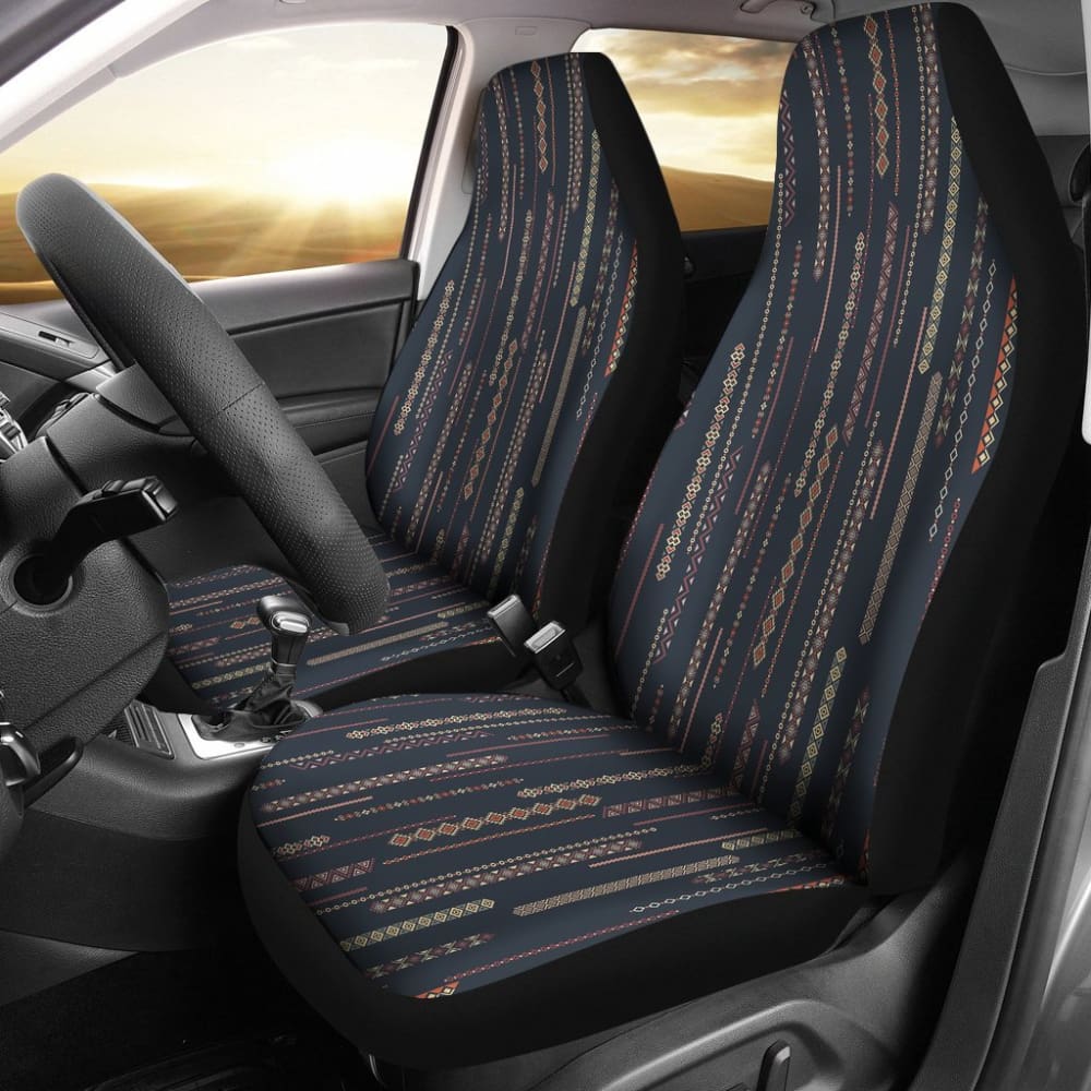 Boho Chic Bohemian Striped Car Seat Covers for Cars, SUVs & Trucks - Stylish & Comfortable Seat Protectors for Women, Perfect for Road Trips & Daily Commutes