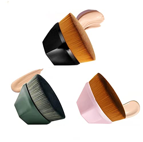 Professional Makeup Brushes Set - Flat Top Kabuki Foundation Brush for Liquid, Cream & Powder - Perfect for Flawless Blending & Airbrush Finish - Ideal for Everyday Makeup & Professional Use