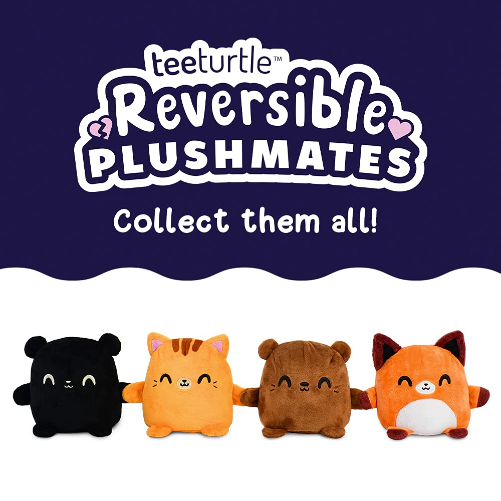 TeeTurtle Reversible Plushies - Magnetic Otter Stuffed Animal | Soft Huggable Sensory Fidget Toy for Kids & Adults | Happy Mood Changing Plush That Holds Hands | Perfect Gift for Stress Relief, Autism Support & Emotional Comfort