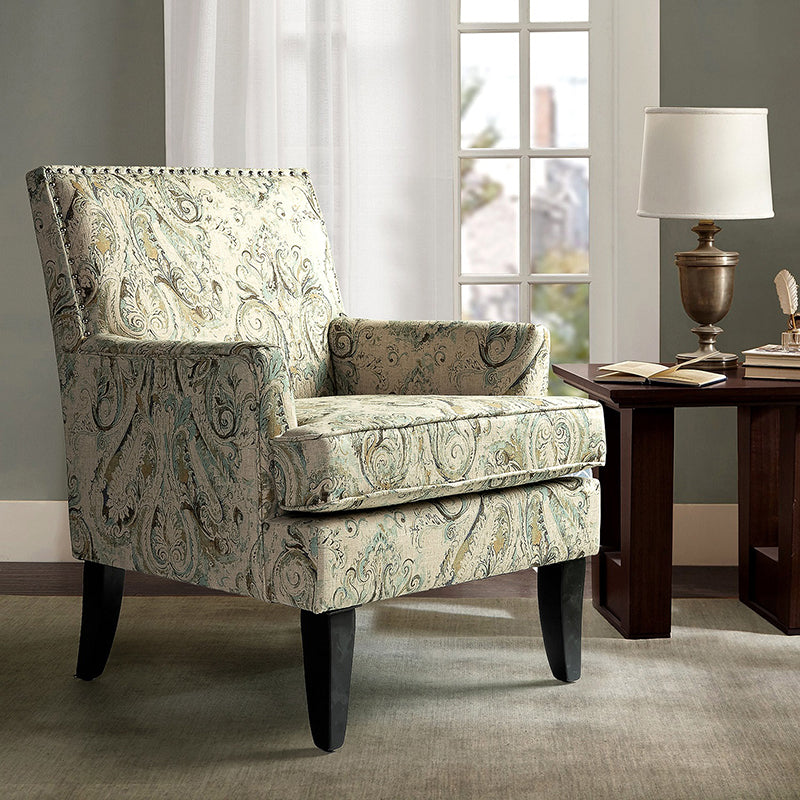 Bradley Armchair - Modern Accent Chair for Living Room, Bedroom & Office - Comfortable Upholstered Lounge Chair with Sturdy Wooden Legs - Perfect for Relaxing, Reading & Decorating Your Home
