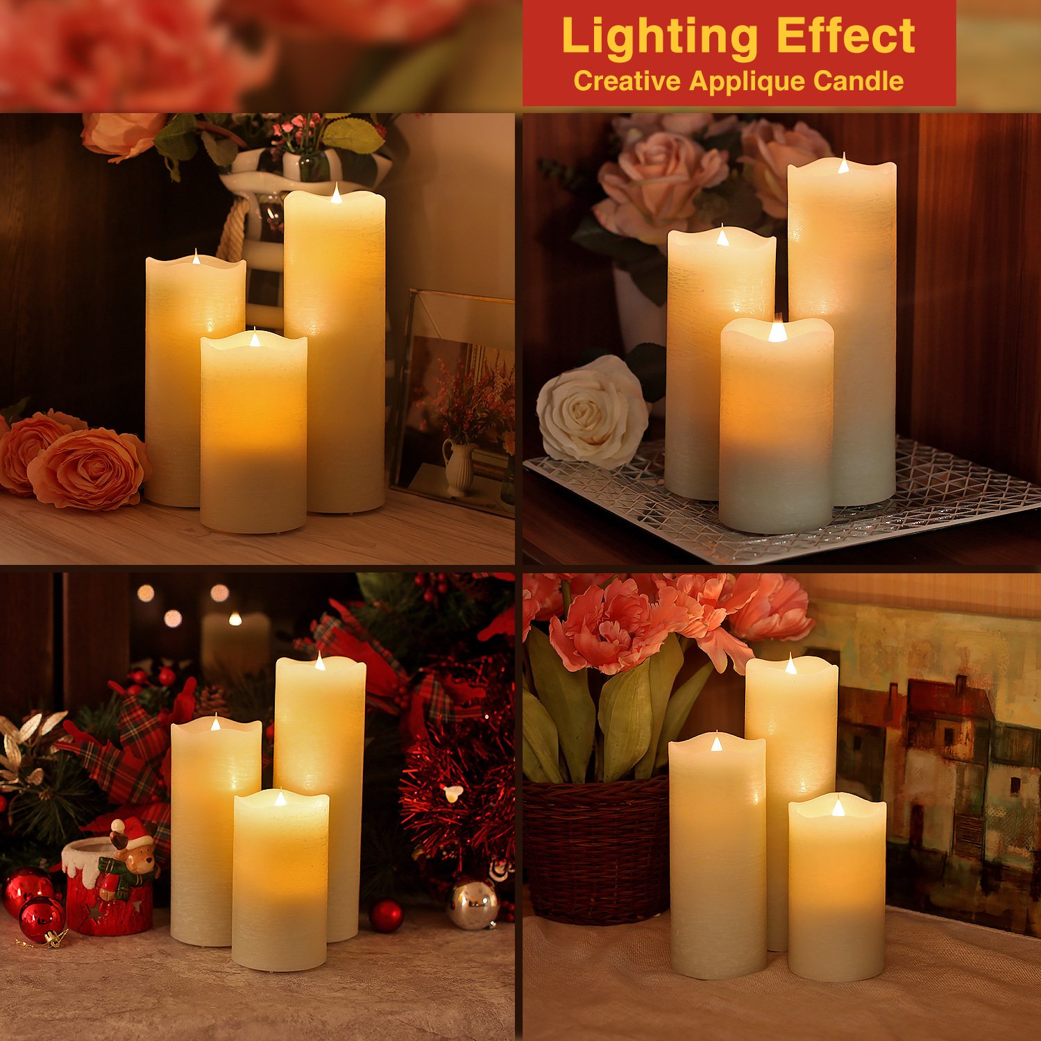 SIMPLUX SPX-000090 Flameless LED Moving Candle - Battery Operated with Timer, 3 x 5.25 Inches, Sage Green - Perfect for Home Decor, Weddings, and Romantic Dinners