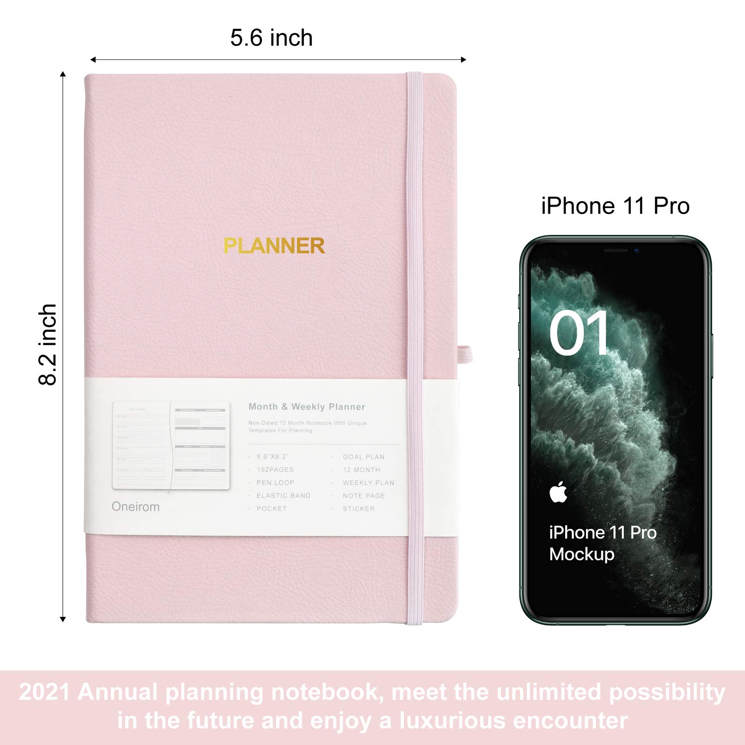 2024-2025 Undated Weekly & Monthly Planner - 5.6