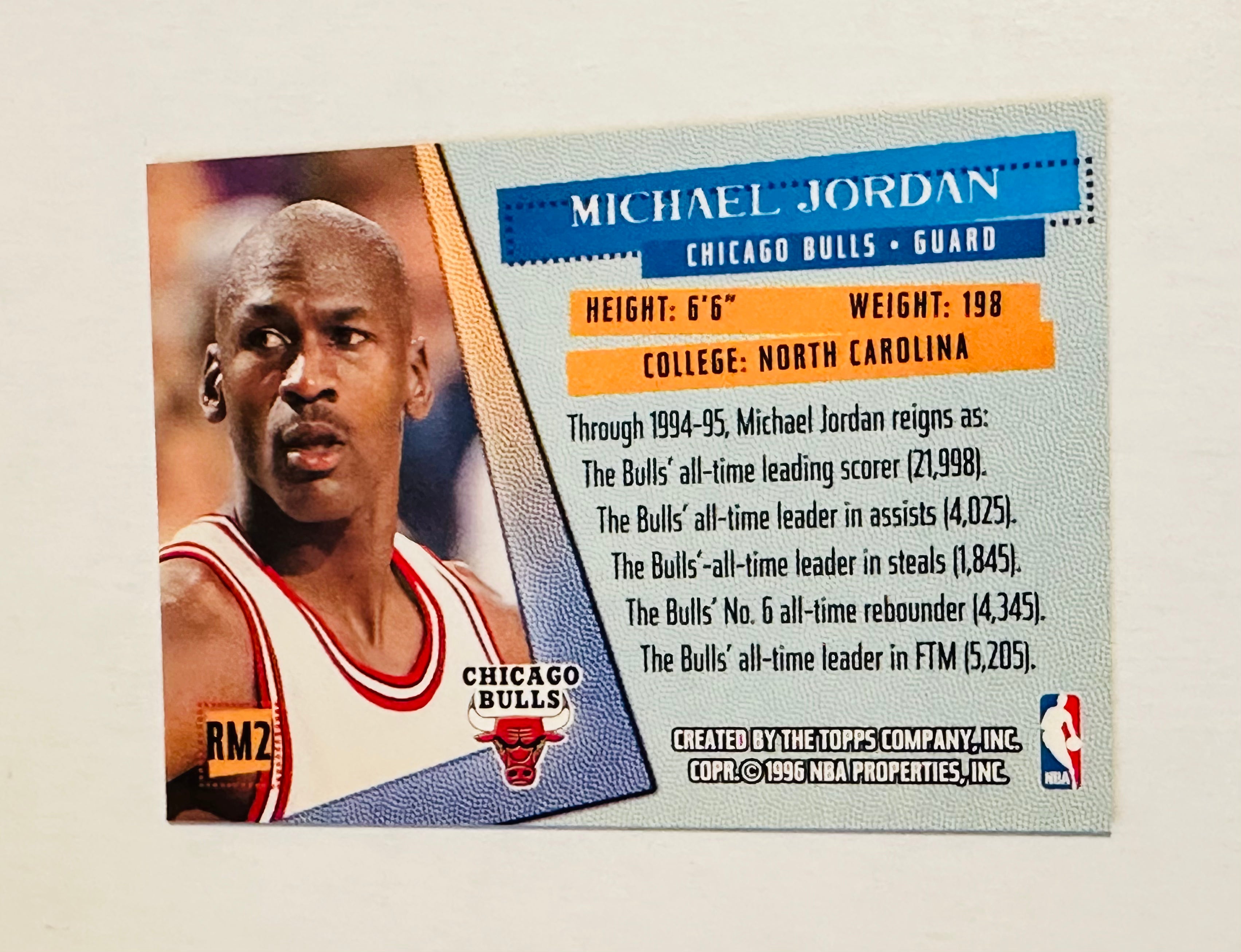 1996 Michael Jordan NBA Legend Topps Basketball Foil Insert Card - Perfect for Collectors, Sports Memorabilia & Gift Ideas