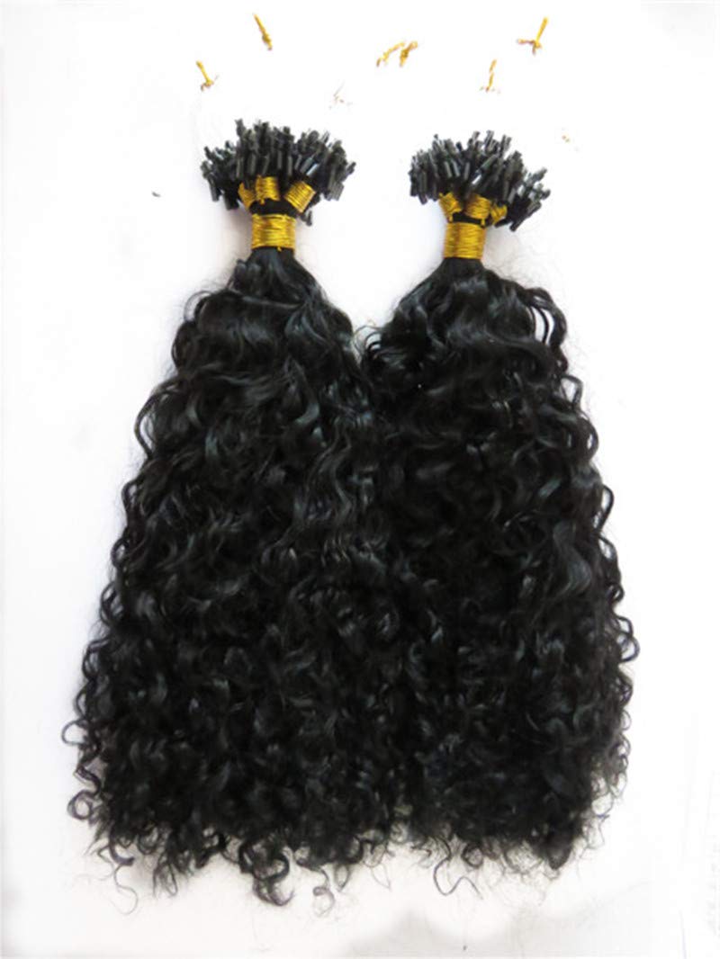 Brazilian Human Hair Extensions 22 Inch - 100pcs Natural Curly Micro Loop Ring Hair (1g/pcs) for Styling & Volume - Perfect for Daily Wear, Parties & Special Occasions