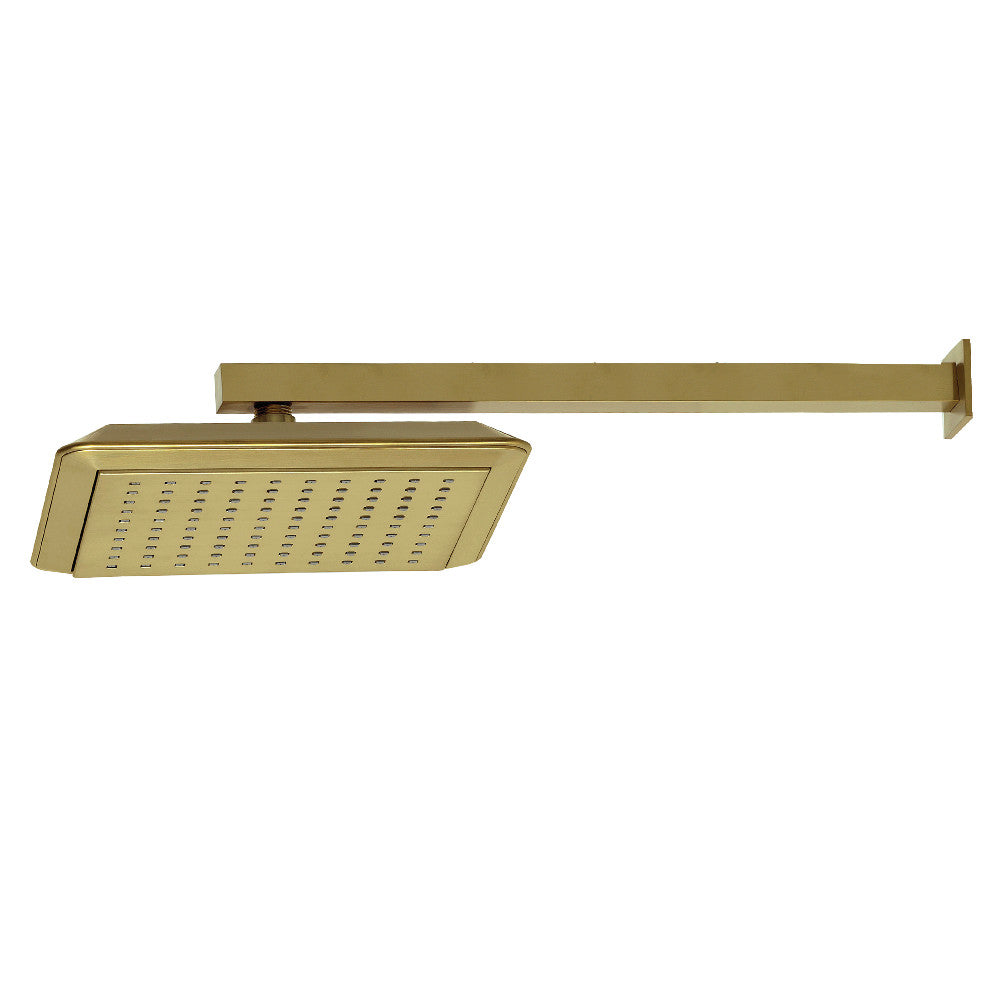 Kingston Brass K251A0CK Claremont 9 5/8 Inch Square Shower Head with Adjustable Shower Arm - Modern Bathroom Upgrade for Luxurious Spa-Like Experience