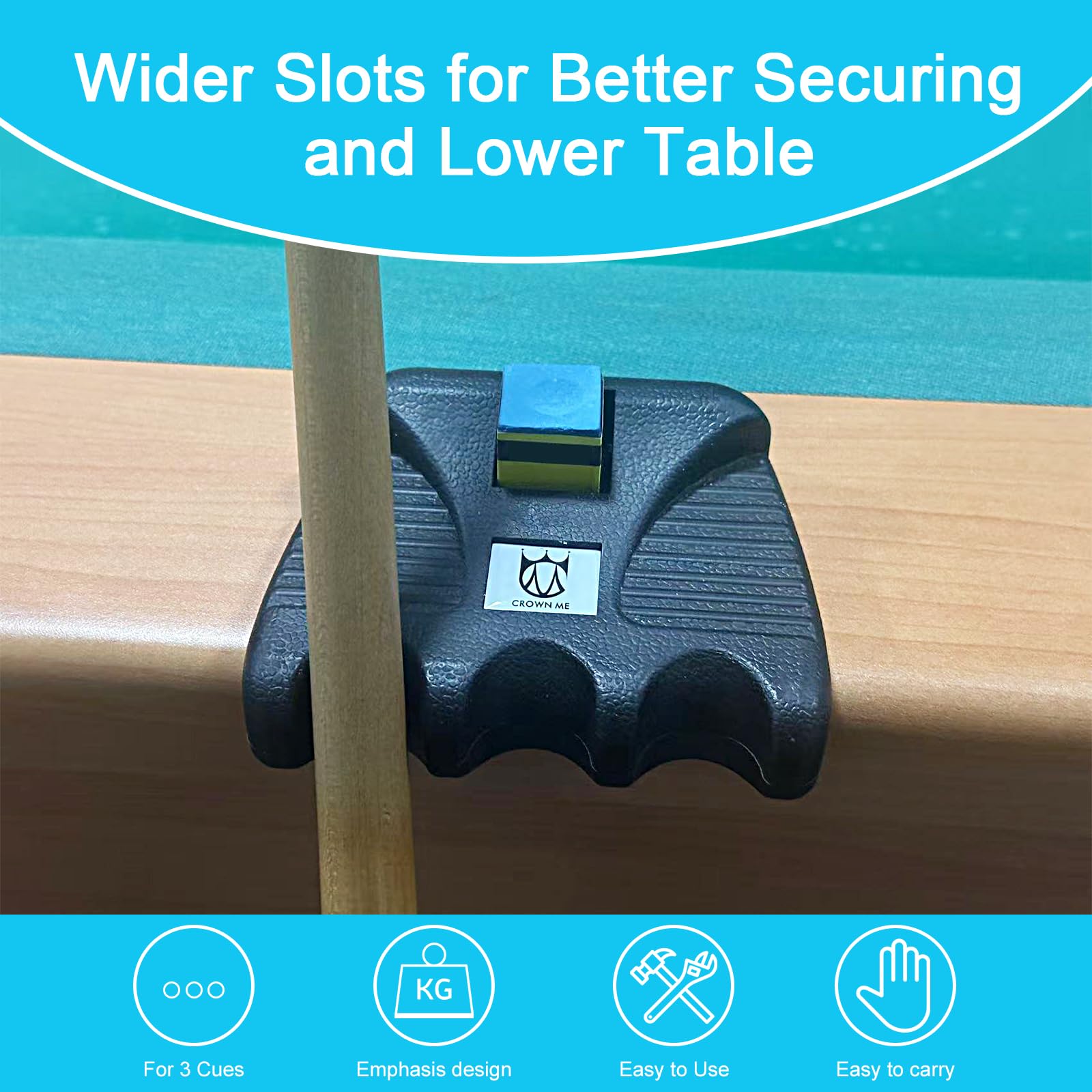 Weighted Pool Cue Stick Holder - 2PCS Heavy Duty Billiard Cue & Chalk Holder for Professional Pool Players | Perfect for Home Game Rooms, Bars, and Pool Halls