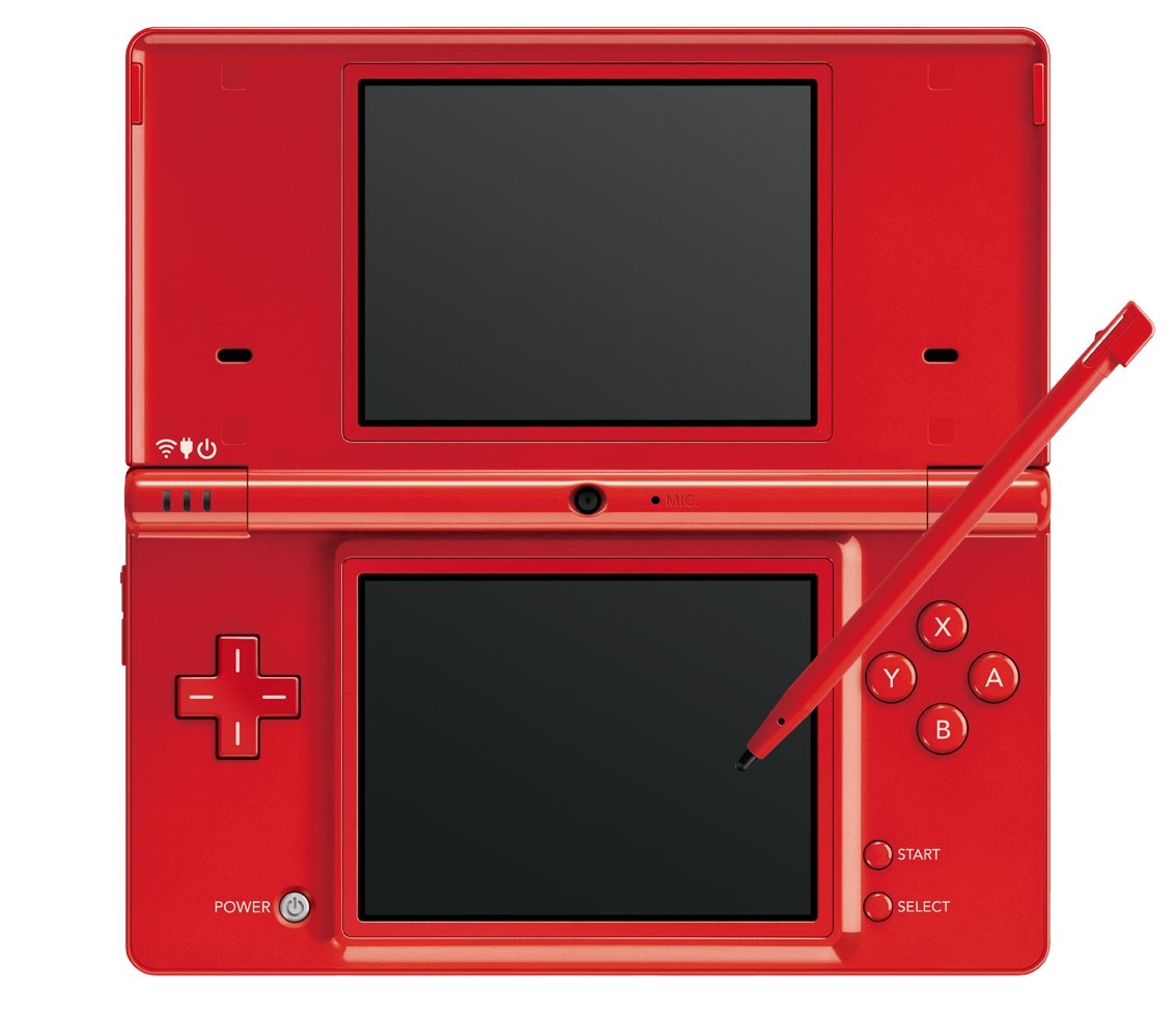 Refurbished Nintendo DSi Glossy Red Console - Portable Gaming System for Kids & Adults | Perfect for Travel, Commuting & Home Entertainment