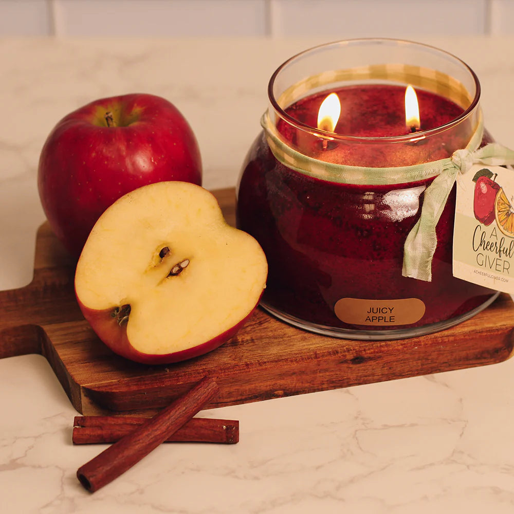 22oz Juicy Apple Scented Soy Candle - Long Lasting Fragrance for Home, Office, and Relaxation