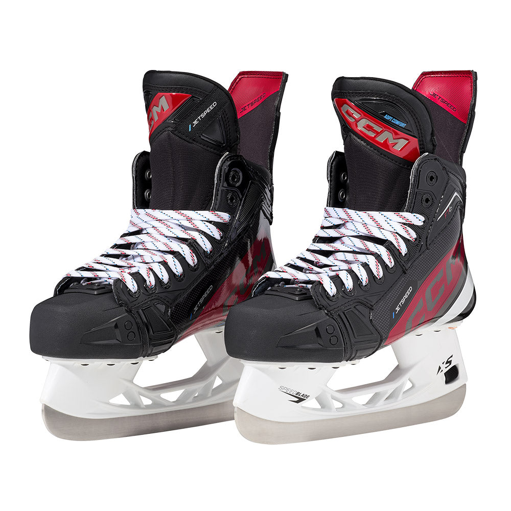 CCM Jetspeed FT6 Intermediate Ice Hockey Skates - Lightweight Performance Skates for Youth & Adult Players - Perfect for Rink Games, Training & Competitive Play