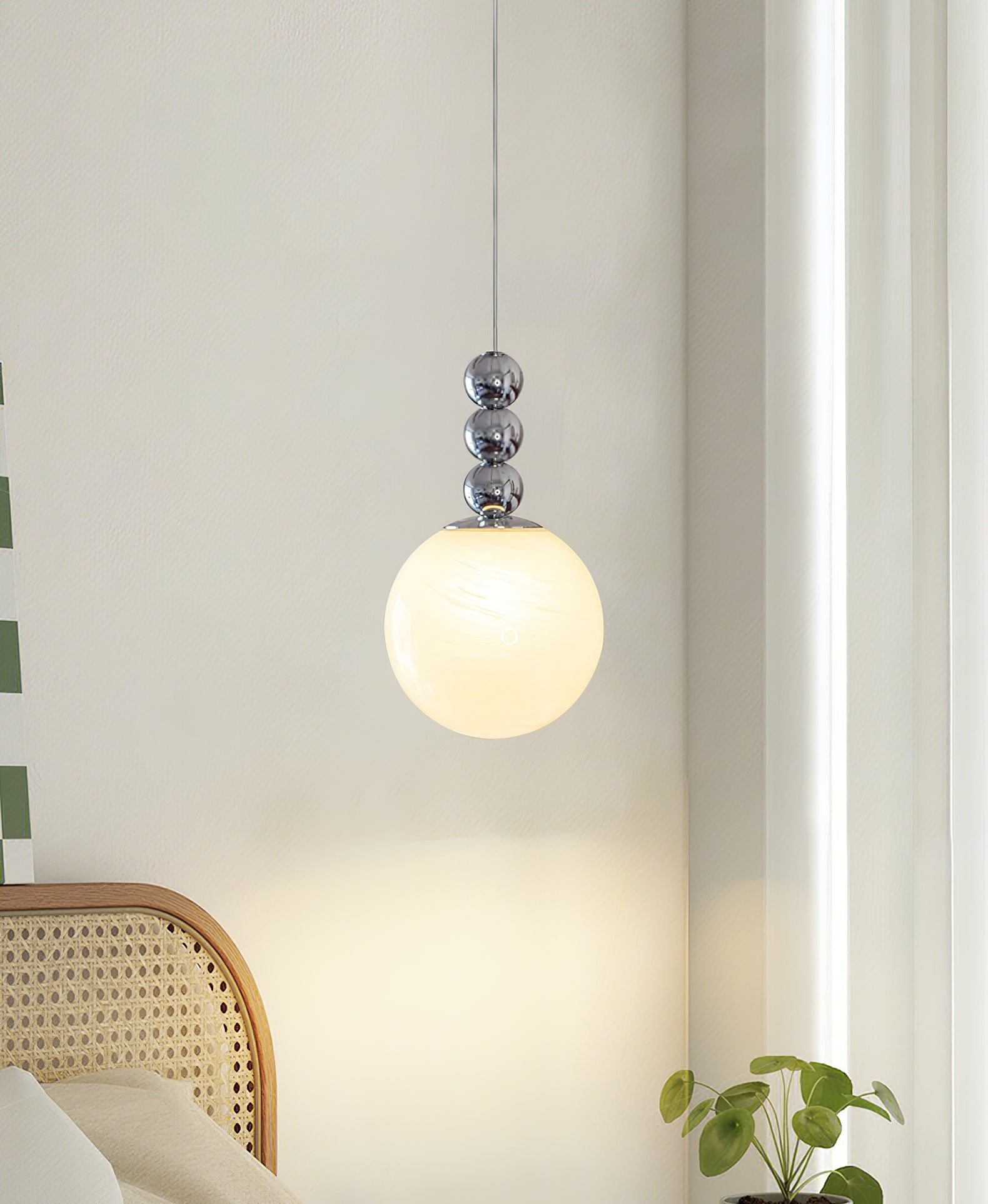Handmade Creative Gourd-Shaped Glass Pendant Light - Perfect for Boho Home Decor, Living Room, Bedroom & Dining Room Lighting