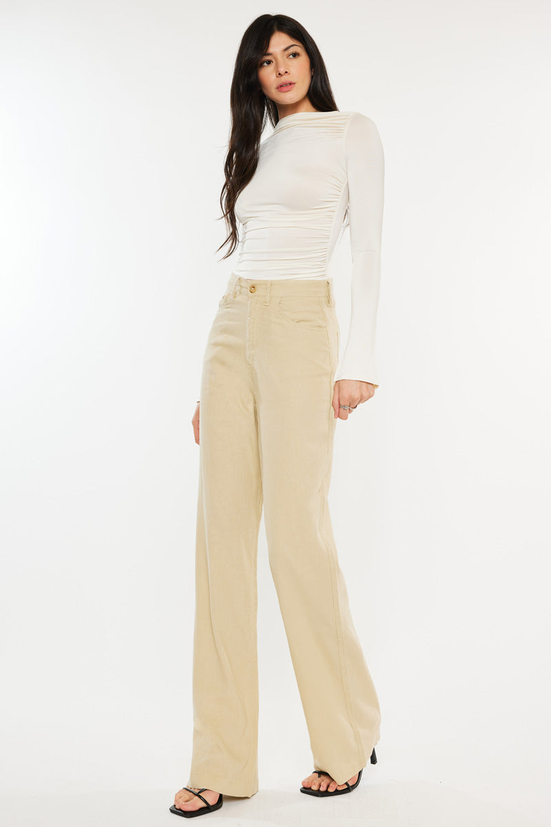 Annabelle High Rise Straight Leg Pants for Women - Comfortable Stretch Work Pants for Office & Business Casual Wear