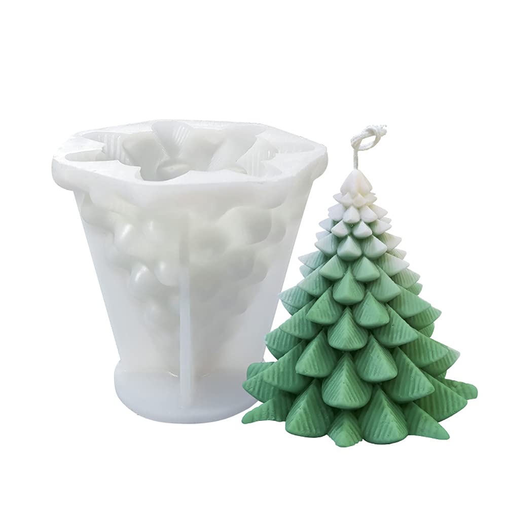 Premium Silicone Christmas Tree Candle Molds - 3D DIY Pine Tree Candle Making Kit for Holiday Crafts, Resin Art & Chocolate Molds | Perfect for Xmas Decorations, Gift Making & Festive DIY Projects