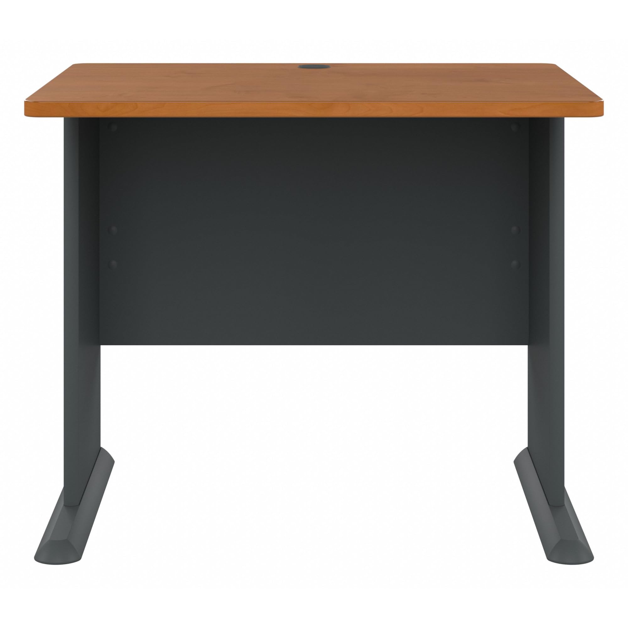 Bush Business Furniture Series A 36W Office Desk in Natural Cherry & Slate - Perfect for Home Office, Study Room & Workspace