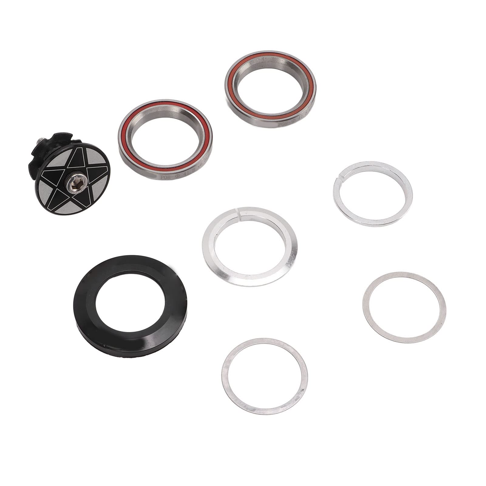 Premium Aluminum Alloy Bike Headset Fork Bearings - Waterproof CNC Technology for Smooth Cycling | Mountain & Road Bikes | Perfect for Trail Riding, Commuting & Urban Cycling