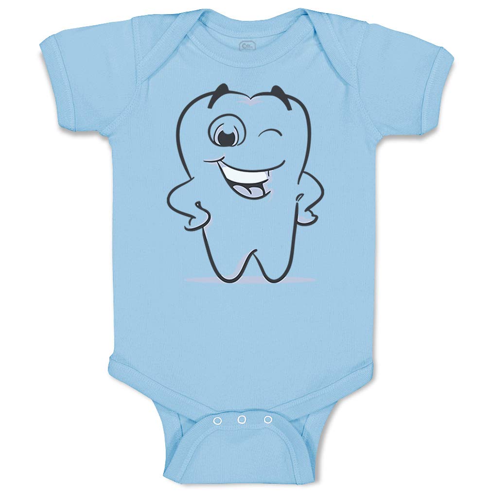 Custom Baby Bodysuit - Funny Dentist Teeth Design Cotton Onesie for Boys & Girls | Perfect for Dental Appointments & Photo Shoots