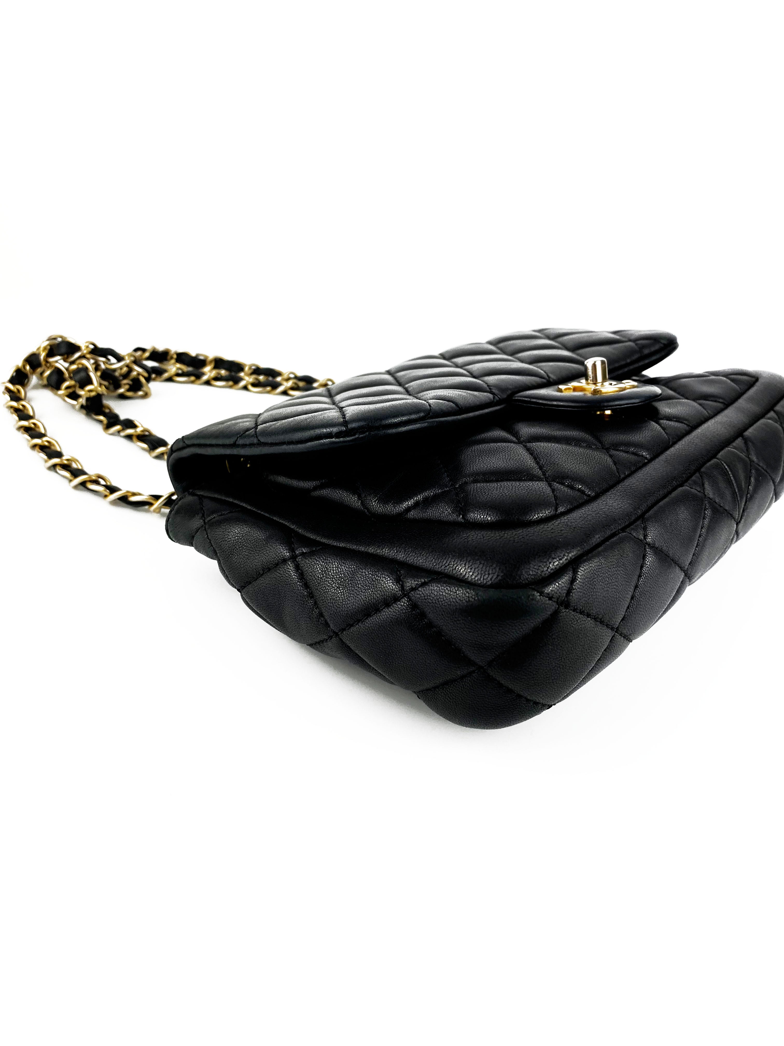 Chanel Black Small Lambskin Quilted Flap Bag with Silver-Tone Hardware - Luxury Crossbody Purse for Women, Perfect for Evening Parties & Date Nights