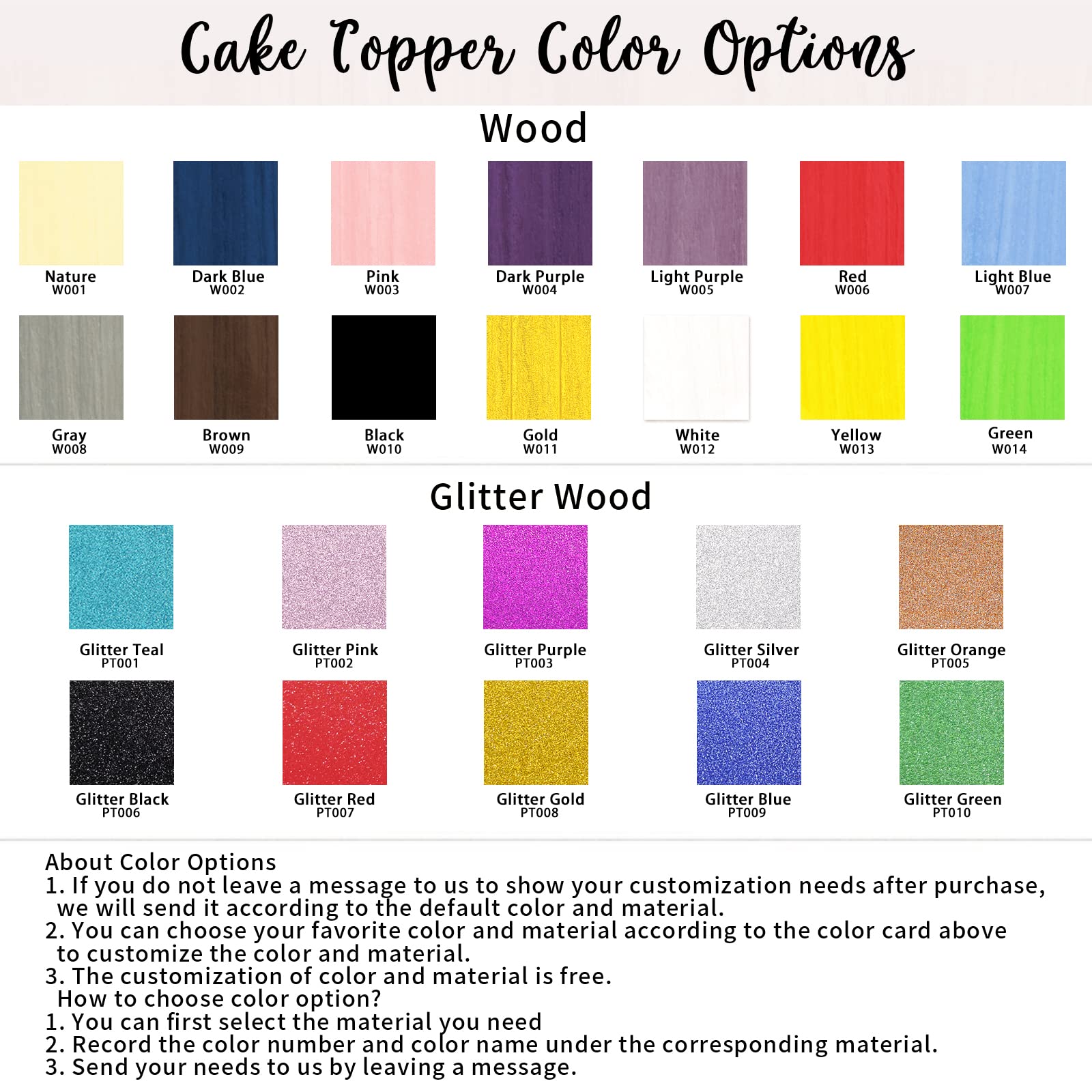 Personalized Elegant Wooden Happy Birthday Cake Toppers for Kids & Adults - Custom Name Anniversary Party Decorations, Bridal Shower Gift Ideas with Glitter - Perfect for Birthday Cakes, Anniversary Celebrations and Special Occasions