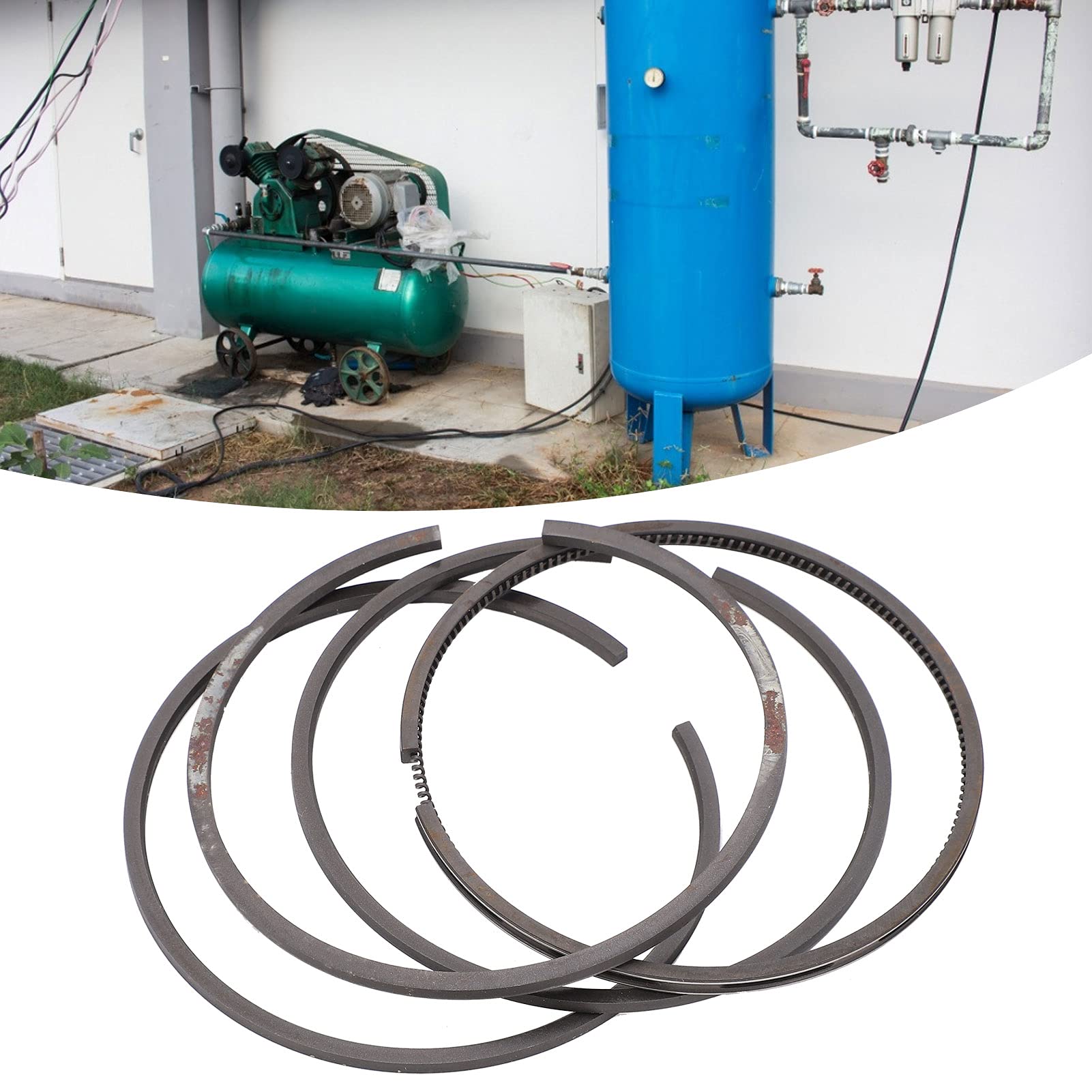 High-Quality Piston Ring - Durable Replacement Air Piston Ring for Air Compressor Accessories | Perfect for Maintenance Workers & Factory Use | Industrial Equipment Repair & Air Tool Maintenance