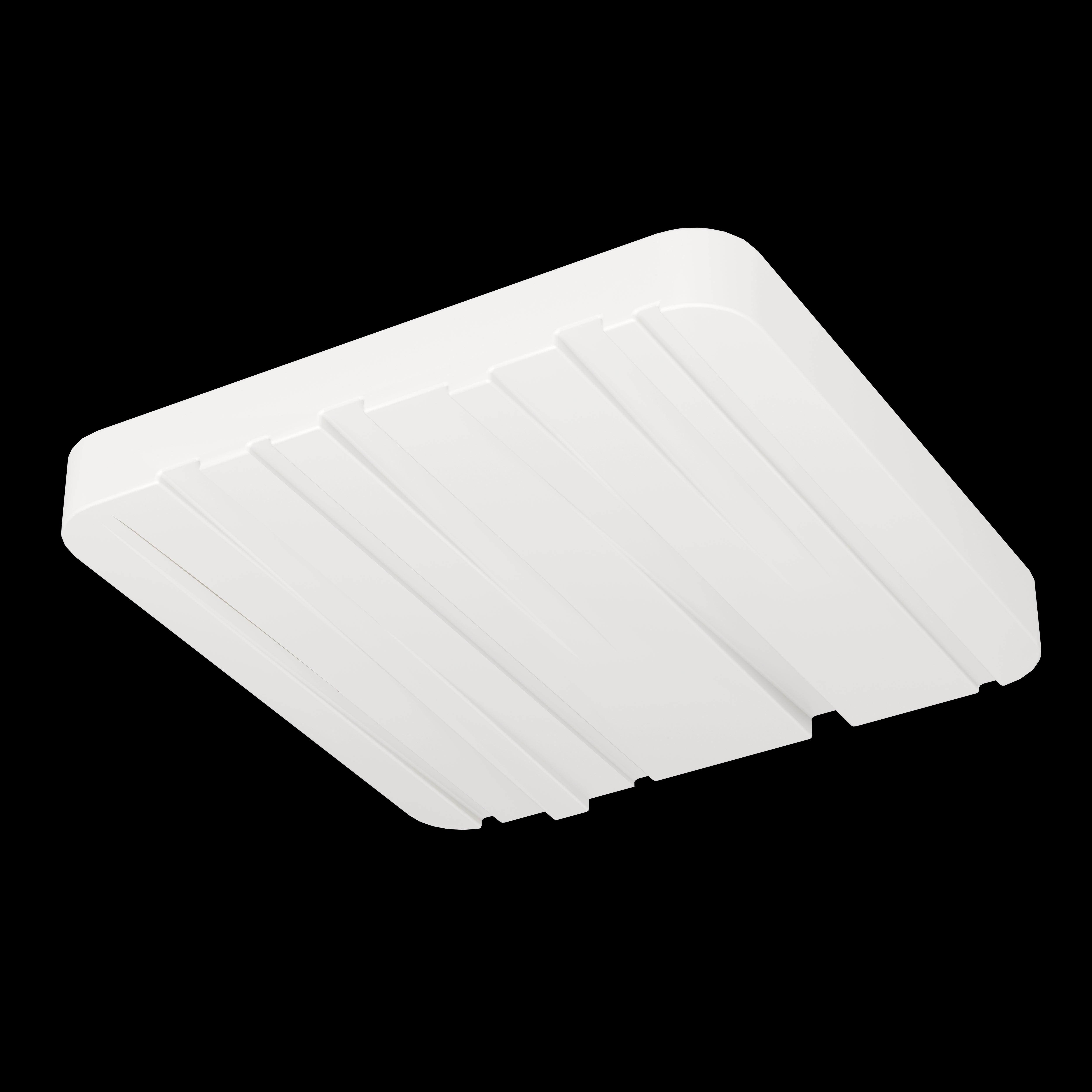 Eglo Ferentino 28cm LED Square White Ceiling Flush Mount Light - Modern Lighting for Bedroom, Kitchen & Hallway