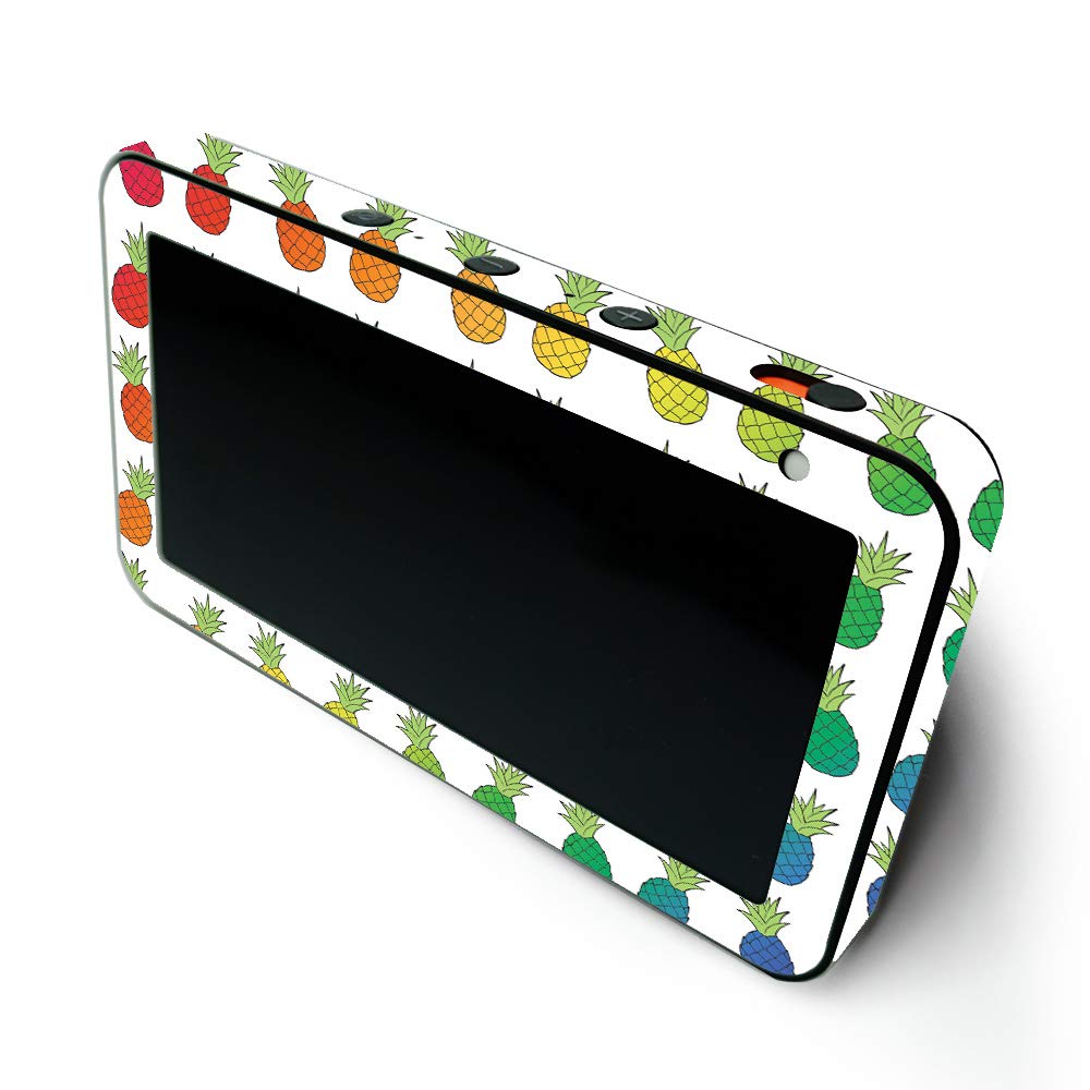 MightySkins Protective Vinyl Wrap for Amazon Echo Show 5 (Gen 1 & Gen 2) - Rainbow Pineapples Design | Easy to Apply & Remove | Made in USA | Perfect for Home, Office & Kitchen Decor